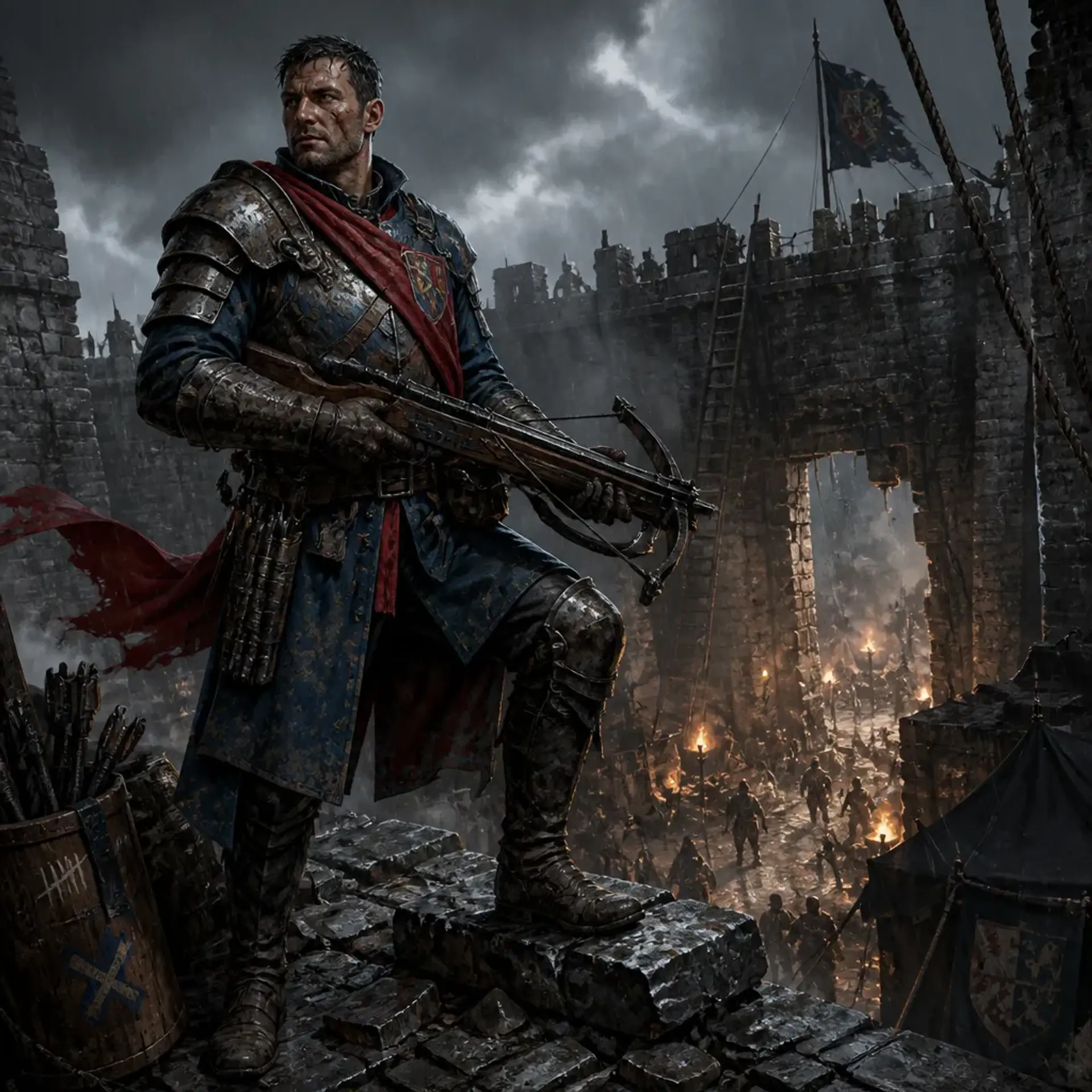 Ralar Dorn, mercenary captain - AI-generated fantasy Monster