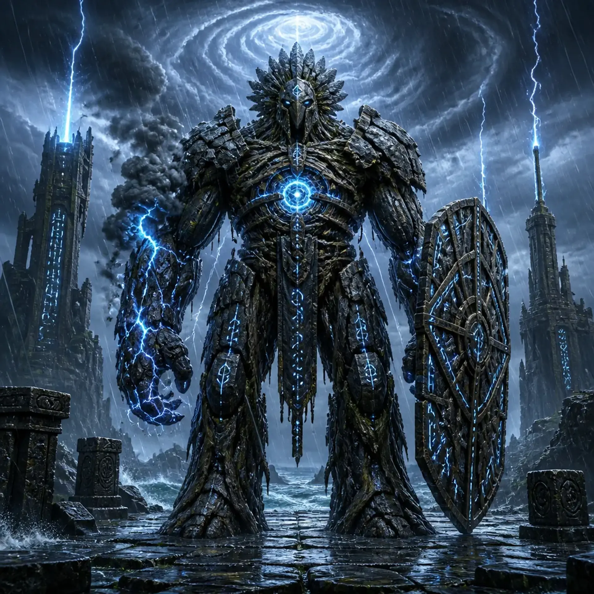 stormbound sentinel - AI-generated fantasy Monster