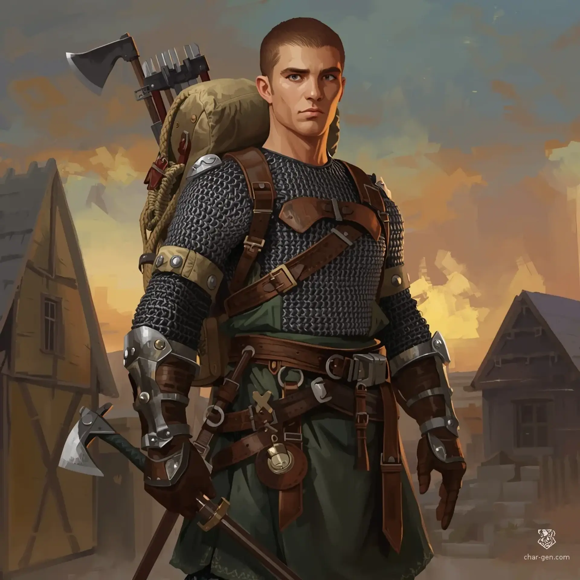 Derek Aaldan - AI-generated fantasy Character