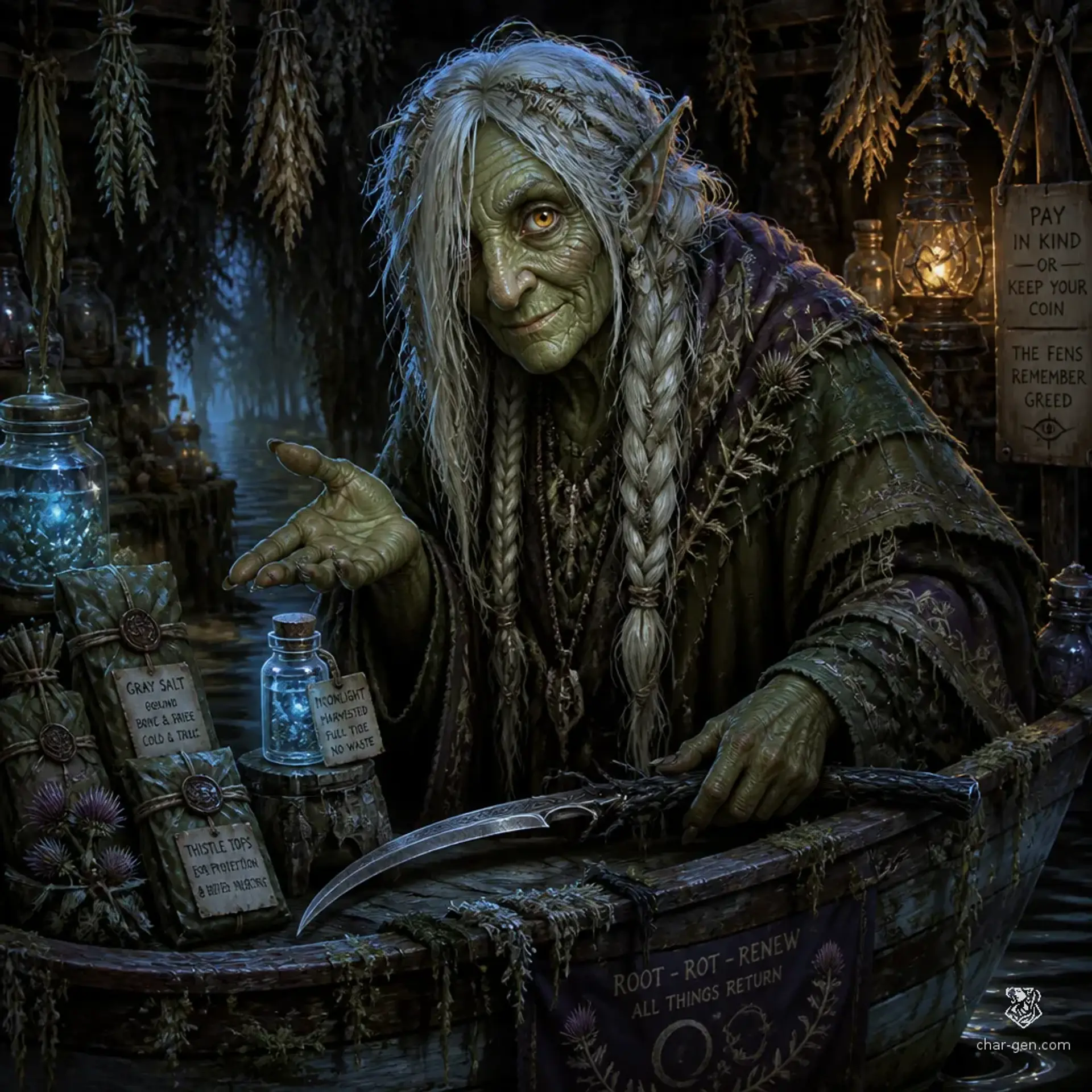 The Waking Thistle - AI-generated fantasy Shop