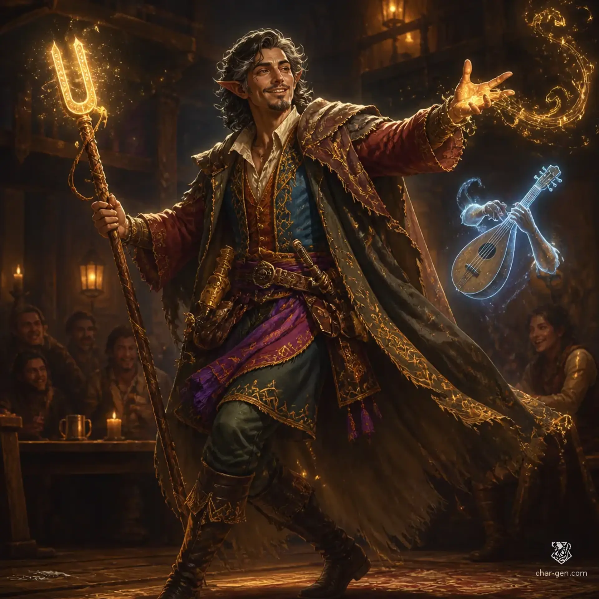 herbert the dancing sorcerer - AI-generated fantasy Character