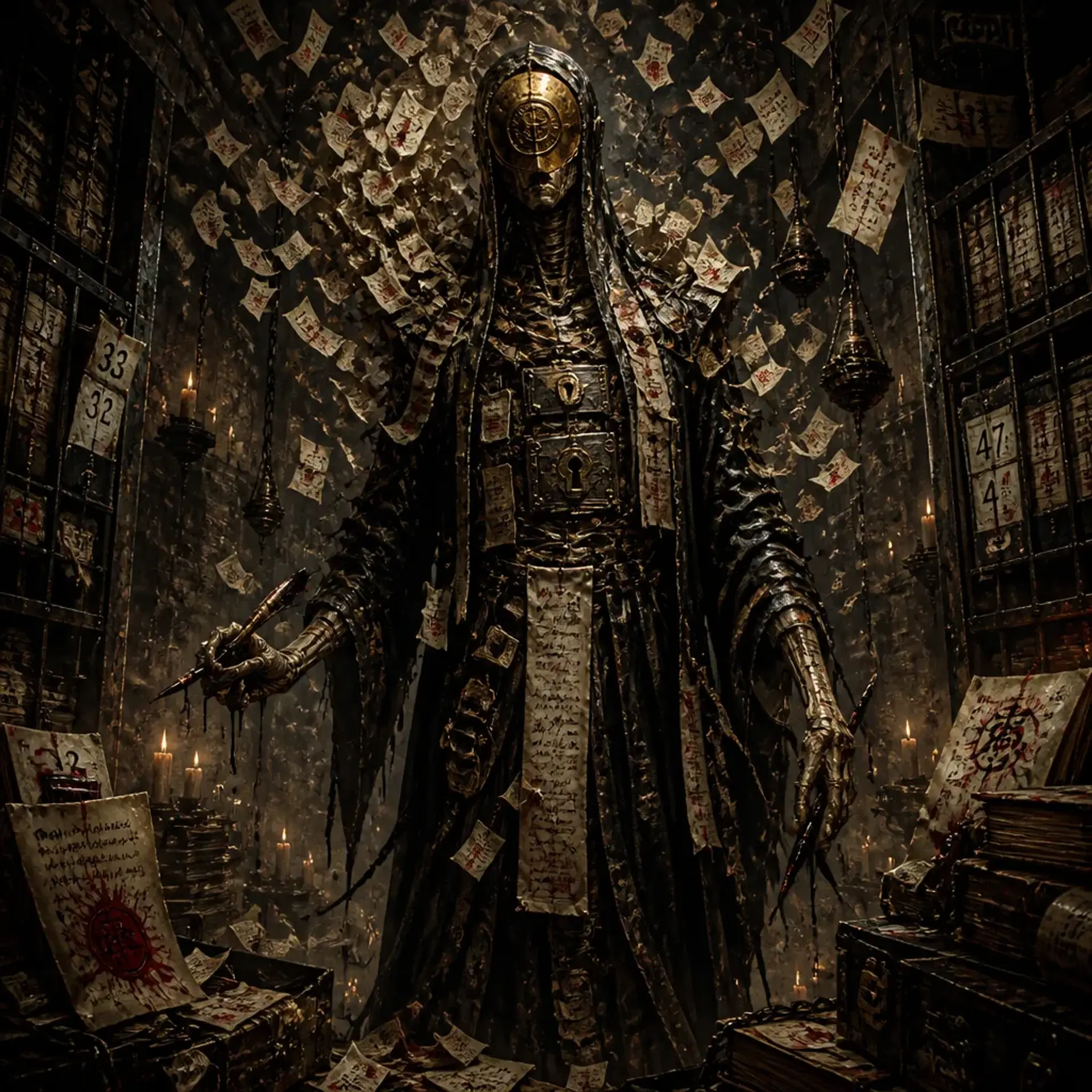 Black Ledger Auditor - AI-generated fantasy Monster