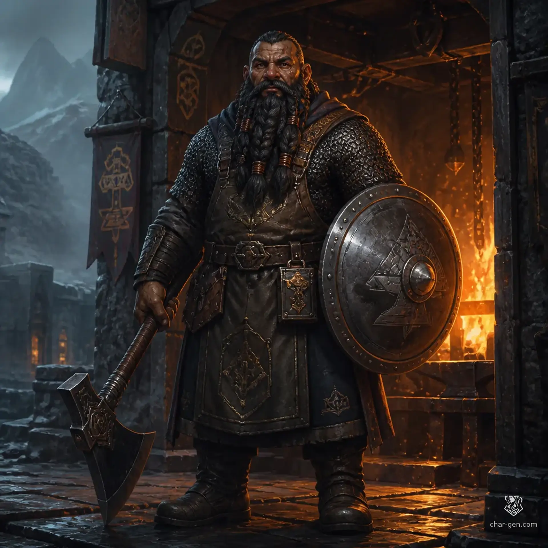 Daran Coppervein - AI-generated fantasy Character