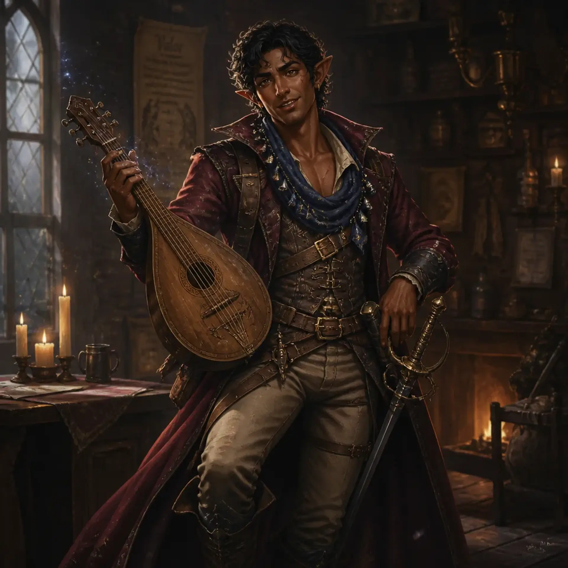 Wilborin Barvalor - AI-generated fantasy Character