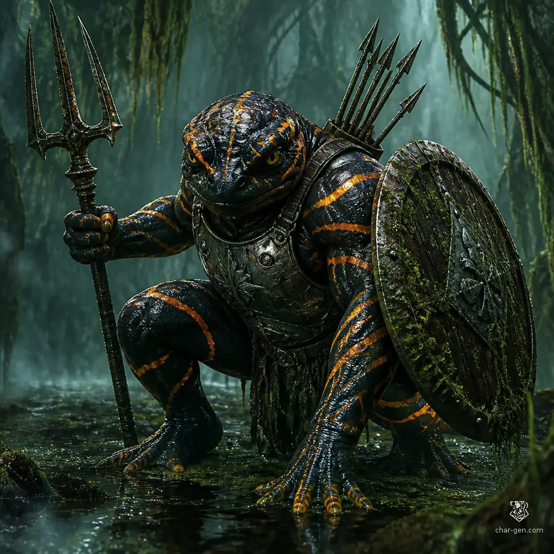 Kax the Gilded - AI-generated fantasy Character