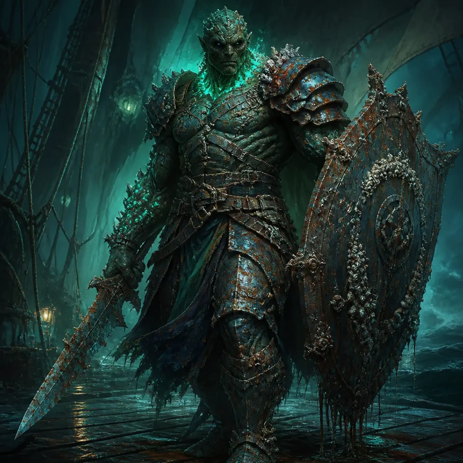 Bram 'The Hull-Cracker' Kelpwick - AI-generated fantasy Character