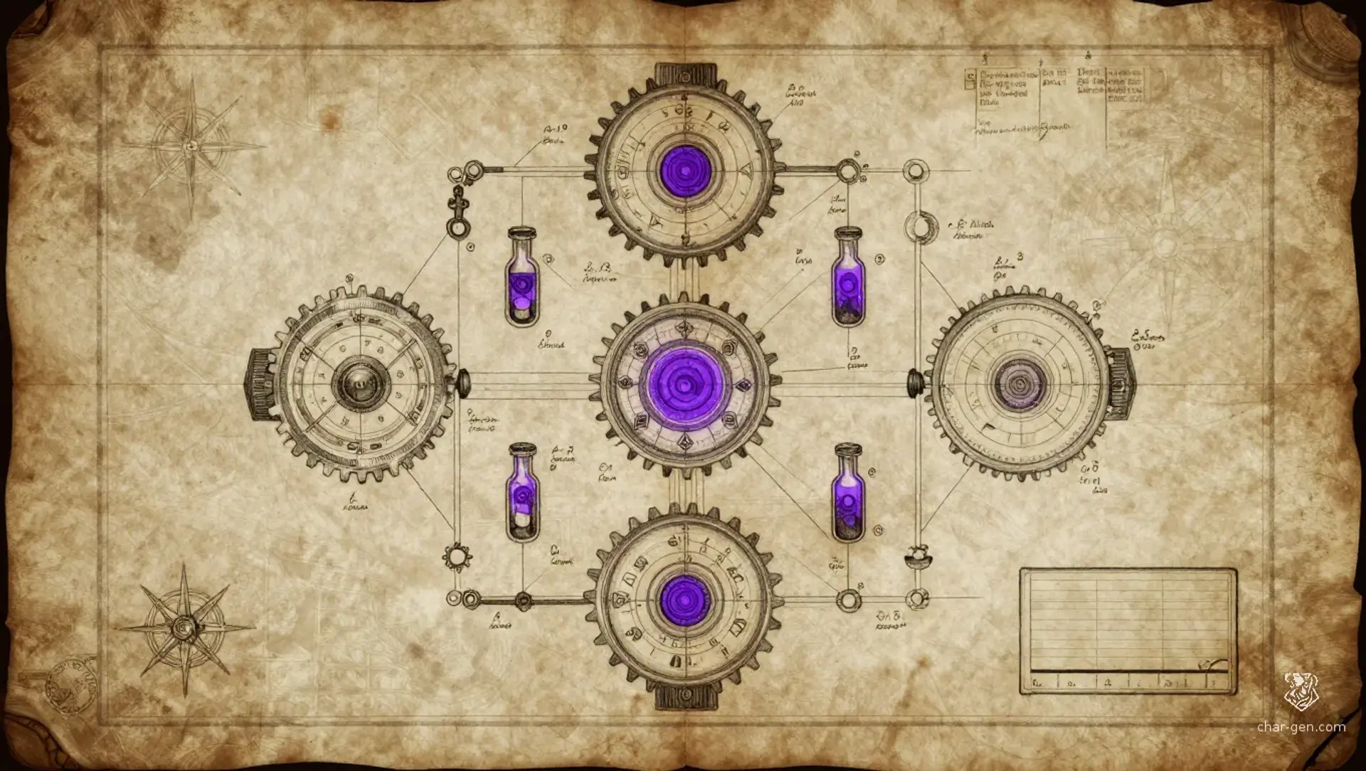 The Weighing of the Fourfold Path - AI-generated fantasy Puzzle