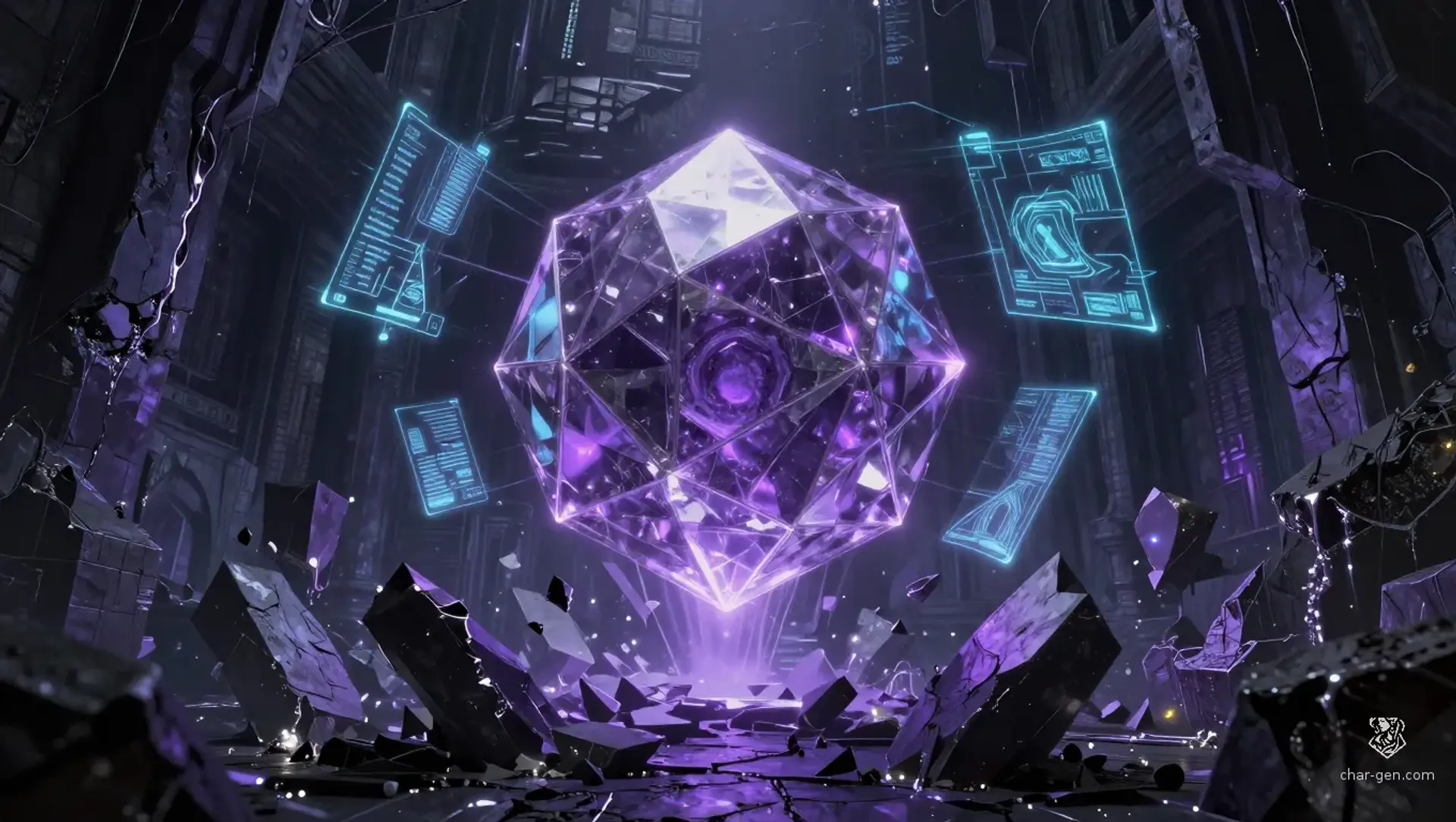 Primordial Heart of the Labyrinth - AI-generated fantasy Hazard