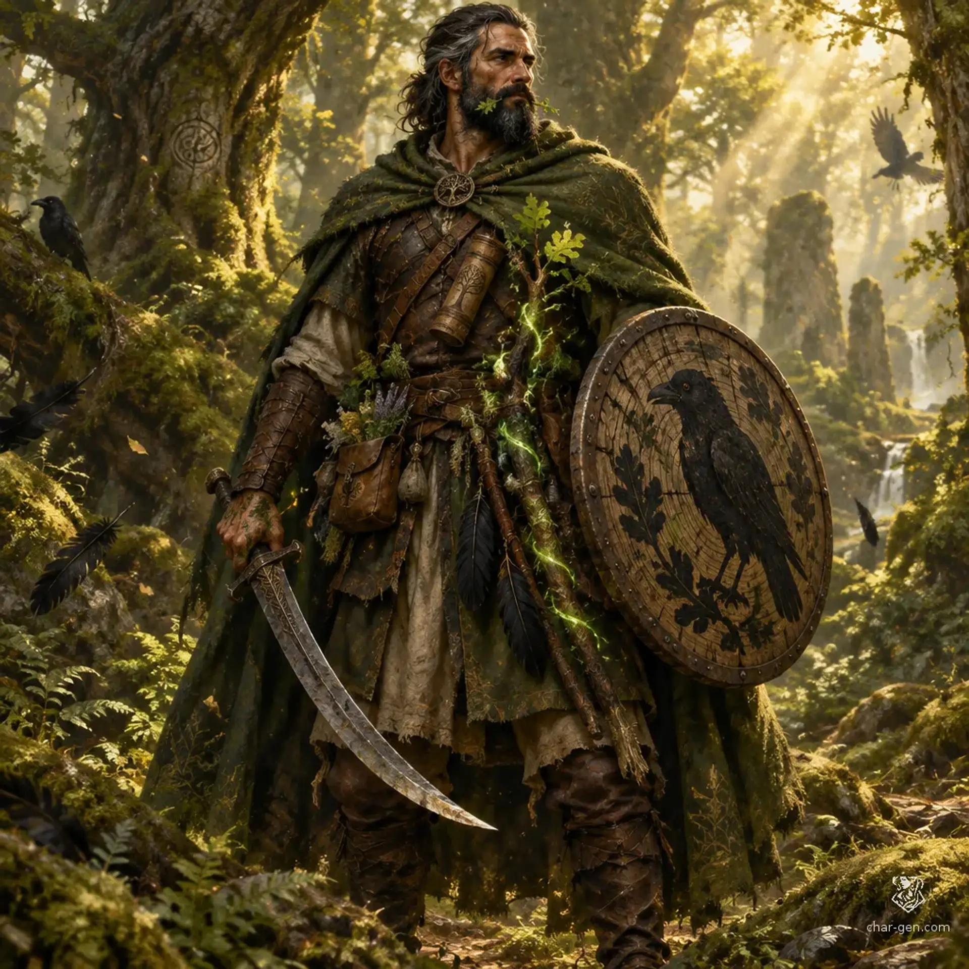 OakRaven - AI-generated fantasy Character
