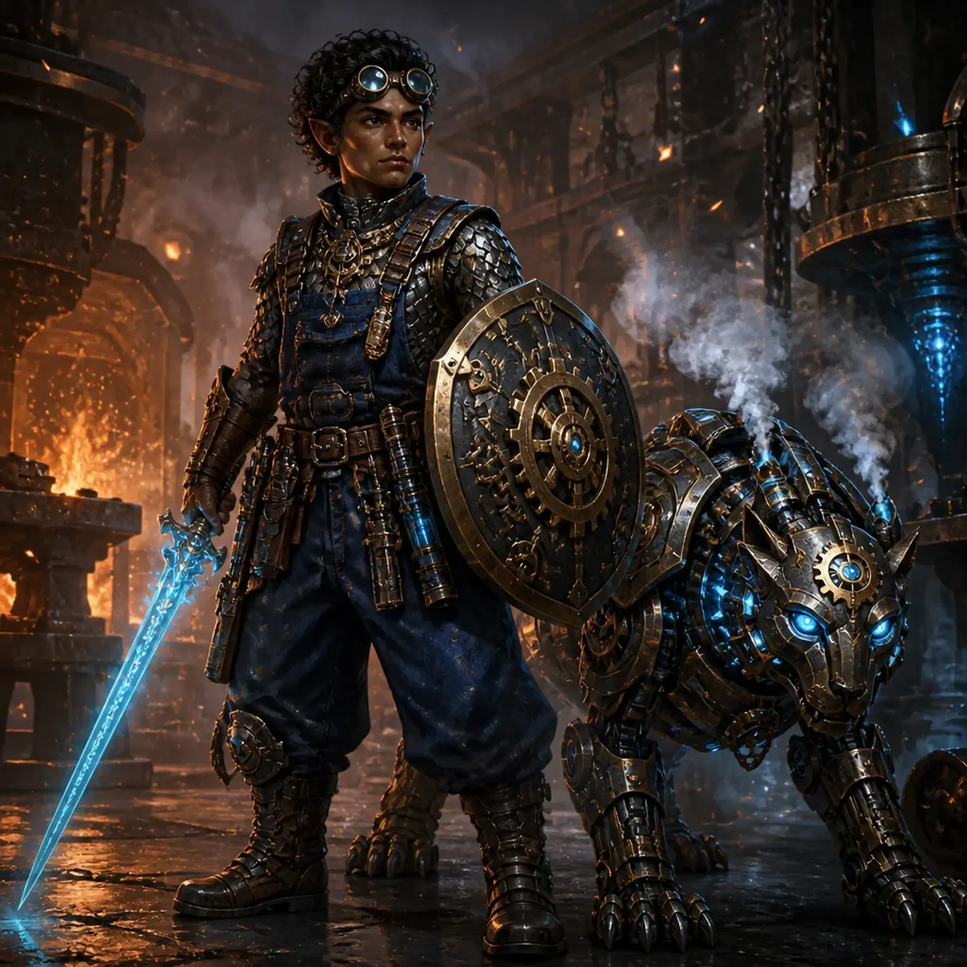 Kincade Brasswright - AI-generated fantasy Character