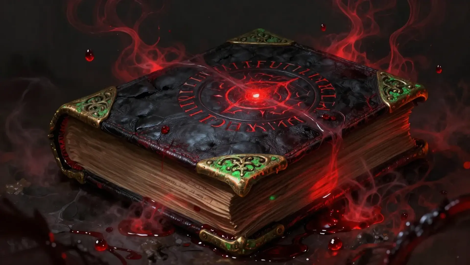 Das Kodex des Purpurnen Stroms - AI-generated fantasy Spellbook