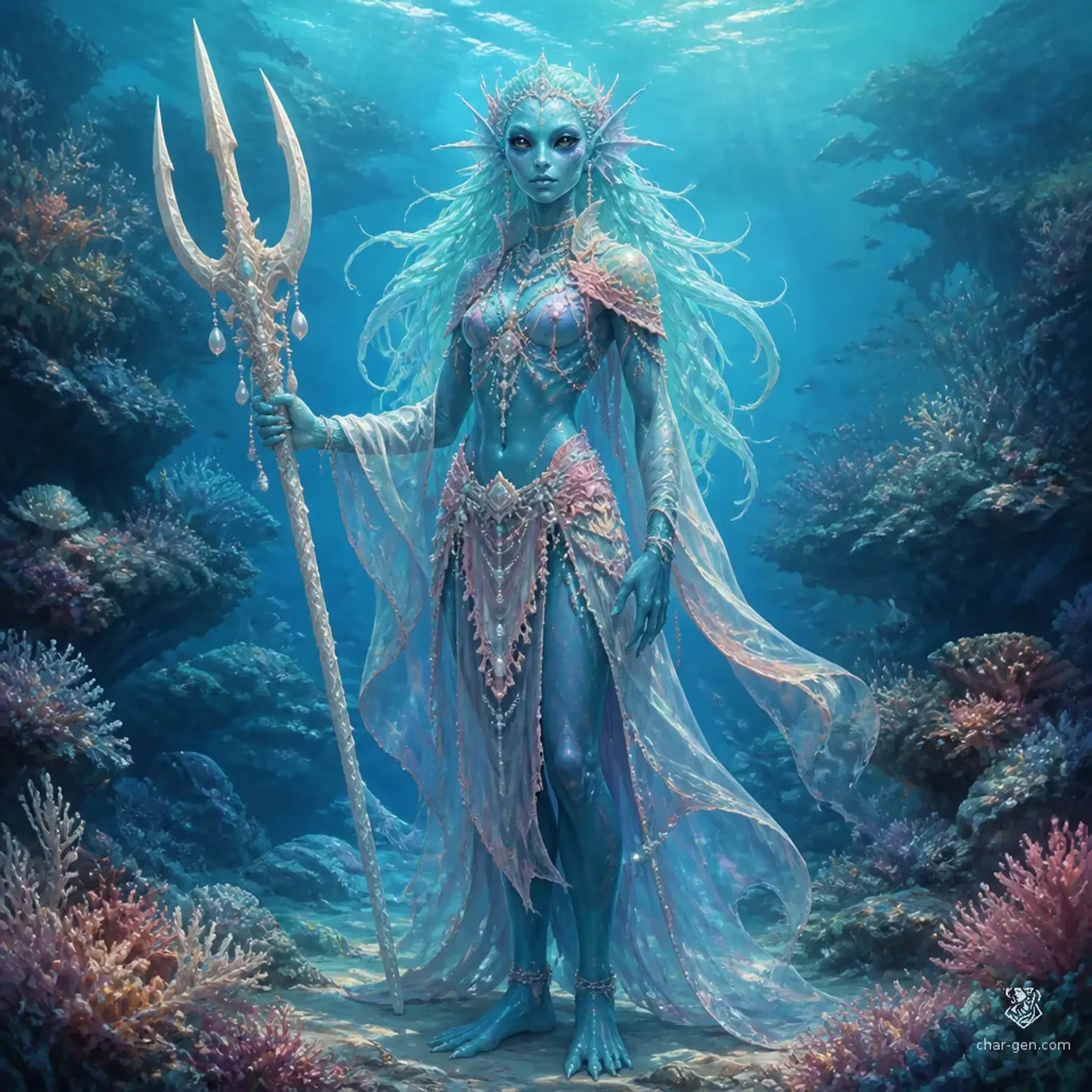 Deepsworn Eldar - AI-generated fantasy Species