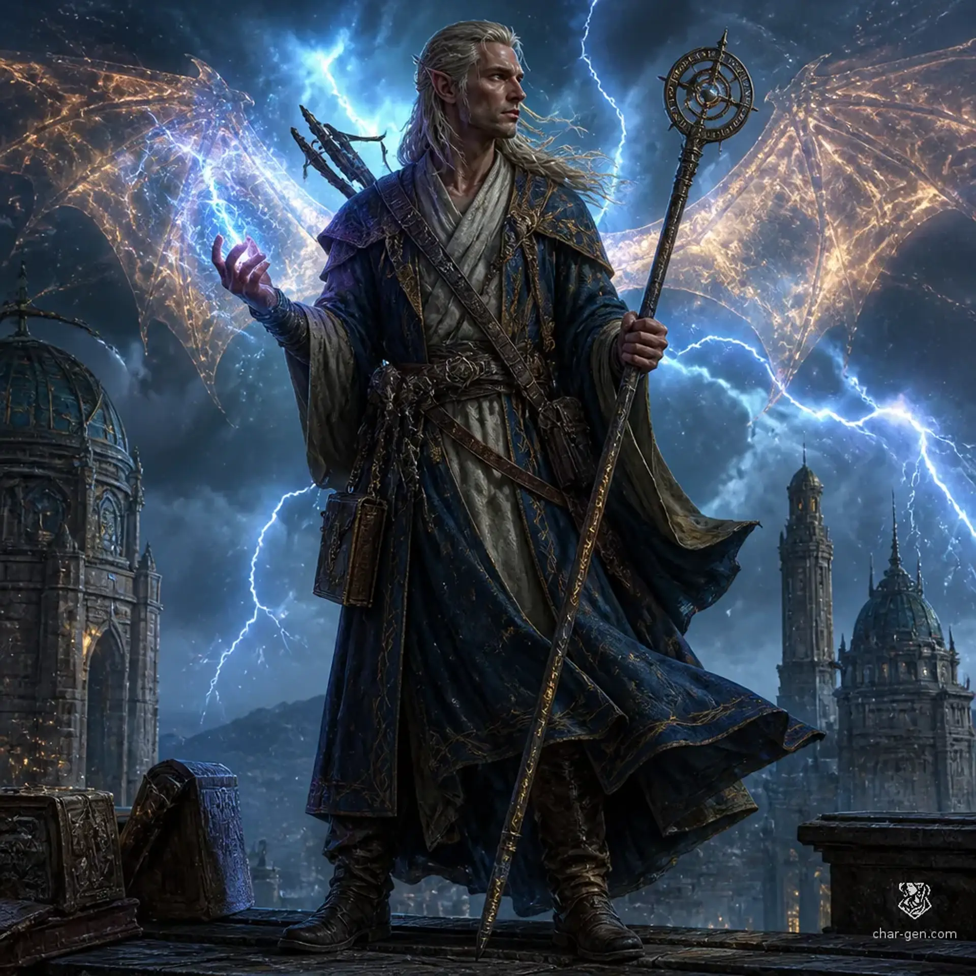 Miros Varek - AI-generated fantasy Character