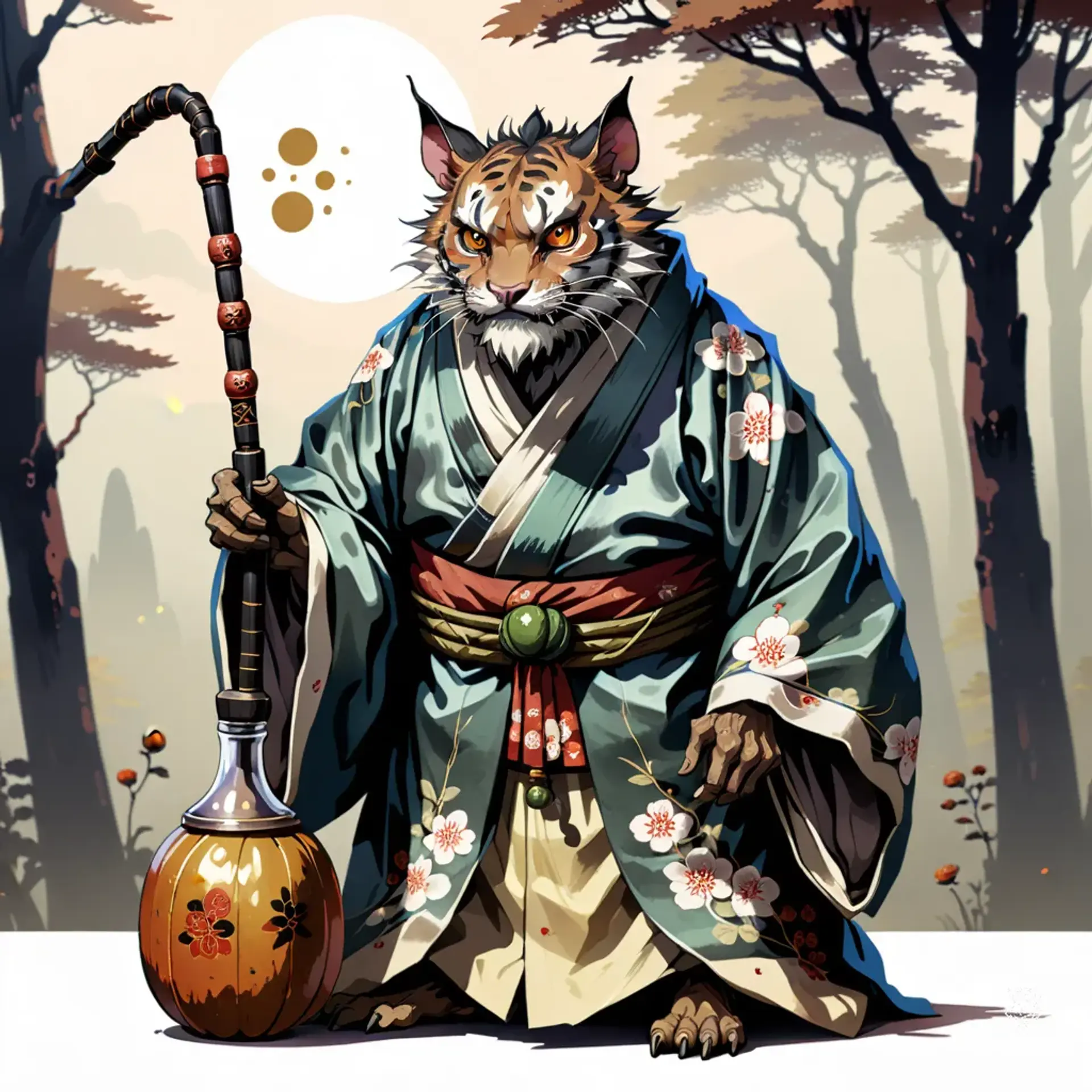 Nurarihyon, Bottle-Headed Yokai - AI-generated fantasy Monster