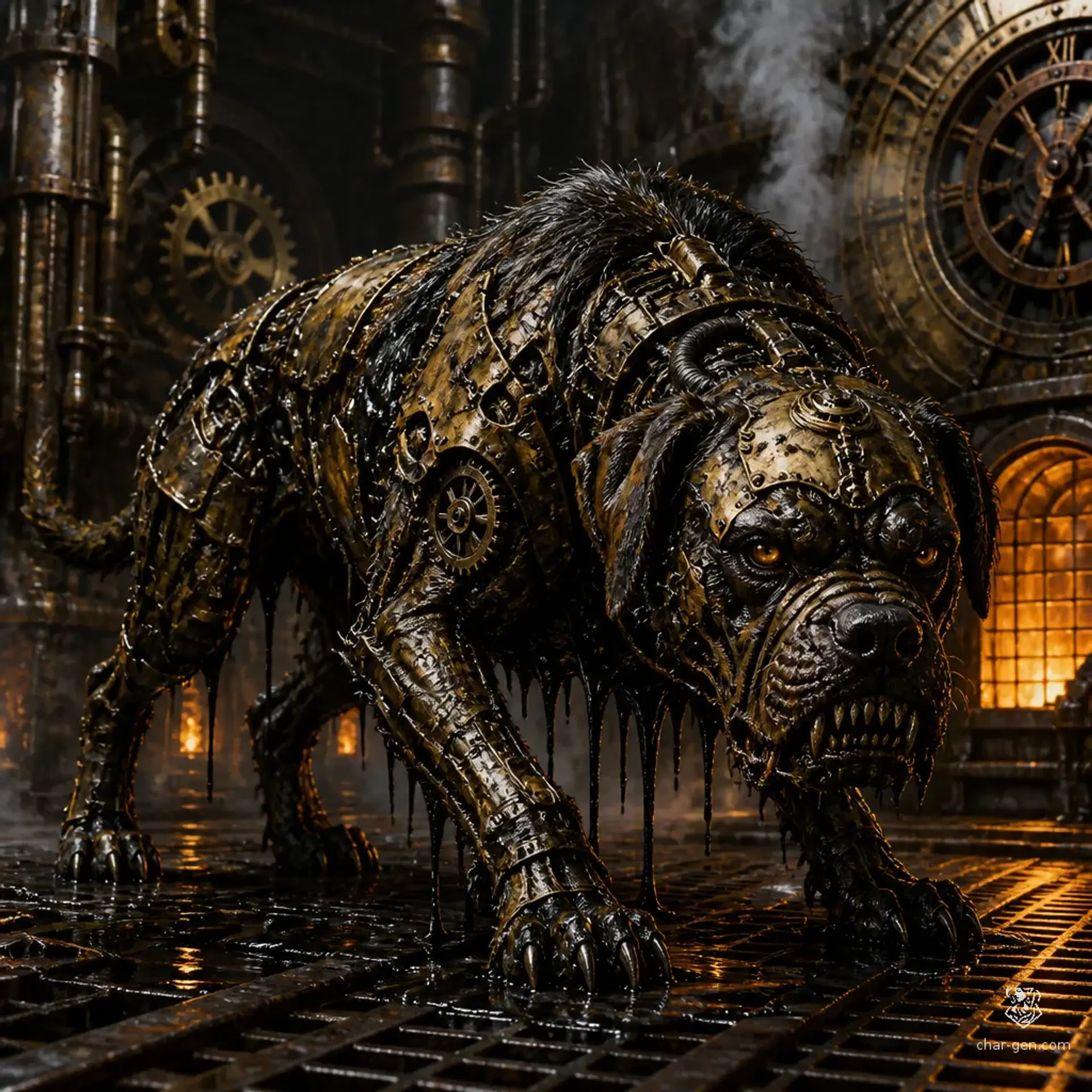 Brass-Back Scavenger - AI-generated fantasy Monster