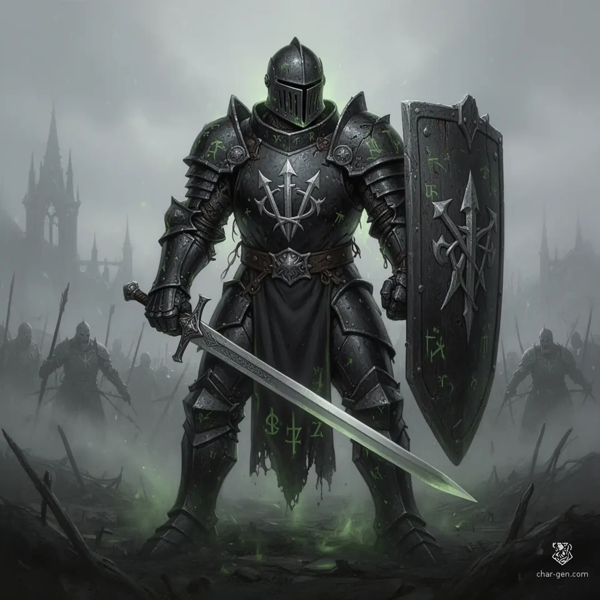 Marlovian Man-at-Arms - AI-generated fantasy Monster
