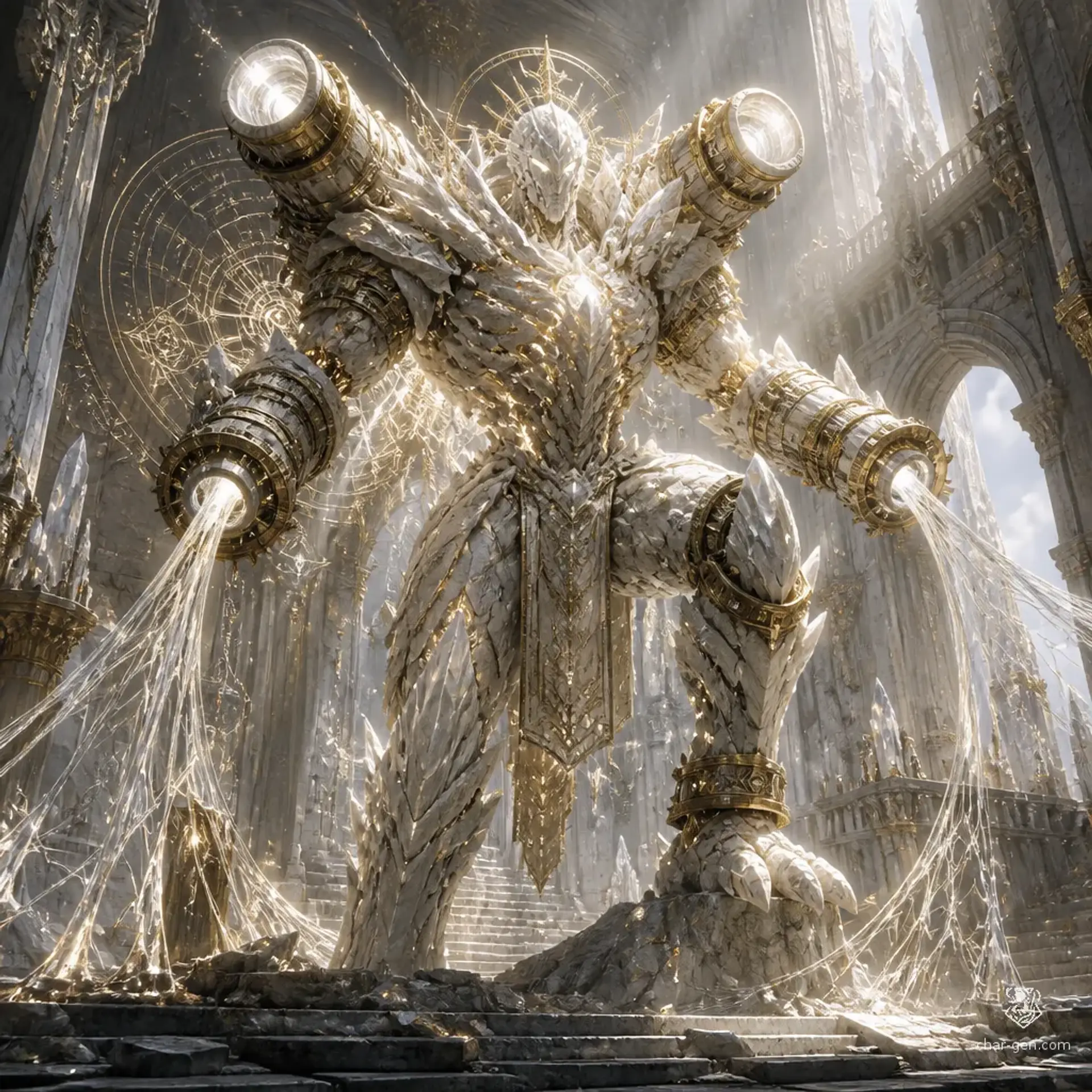 Prismbound Webcolossus - AI-generated fantasy Monster