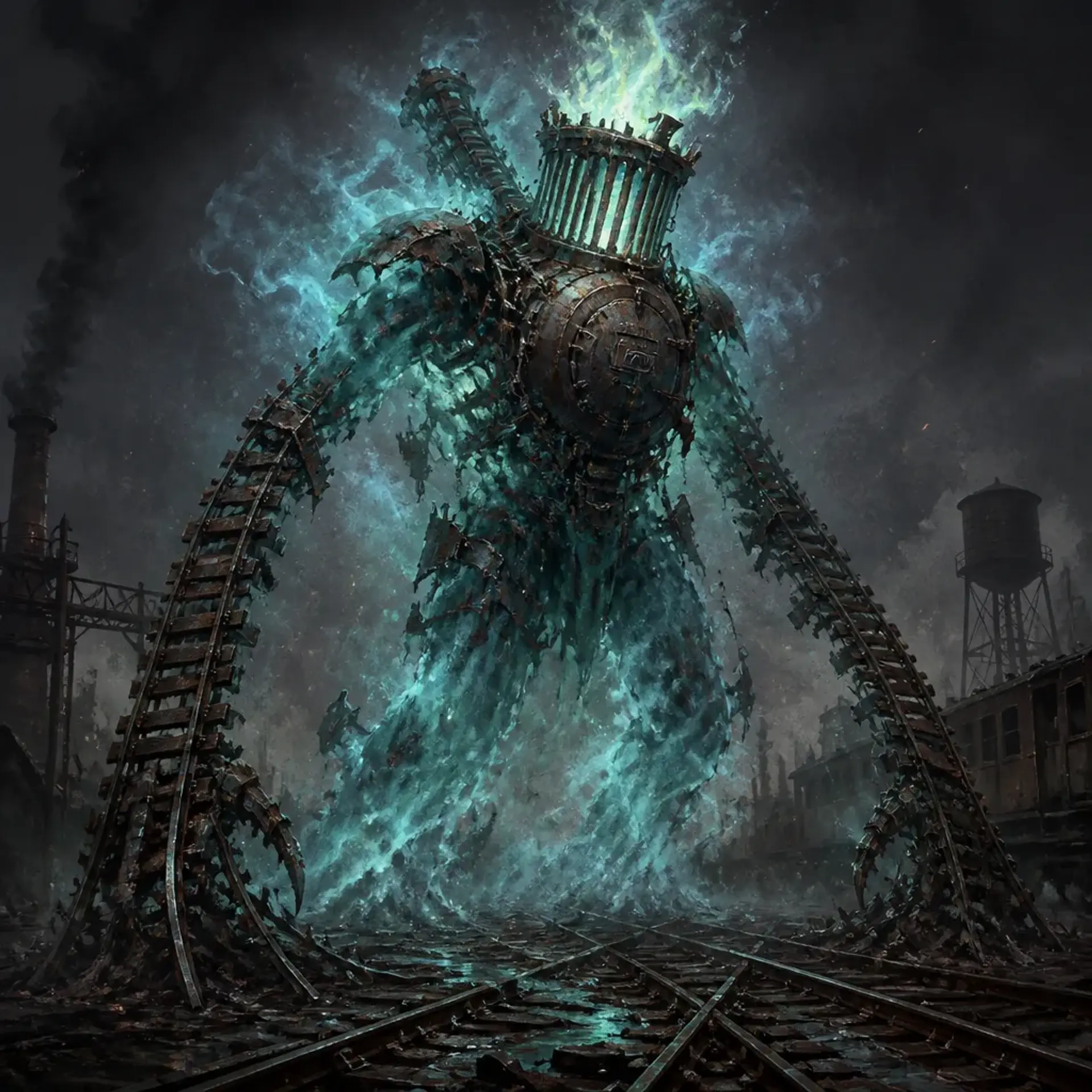 The Rail-Wraith of Iron Siding | Fantasy Monster Generated by CharGen