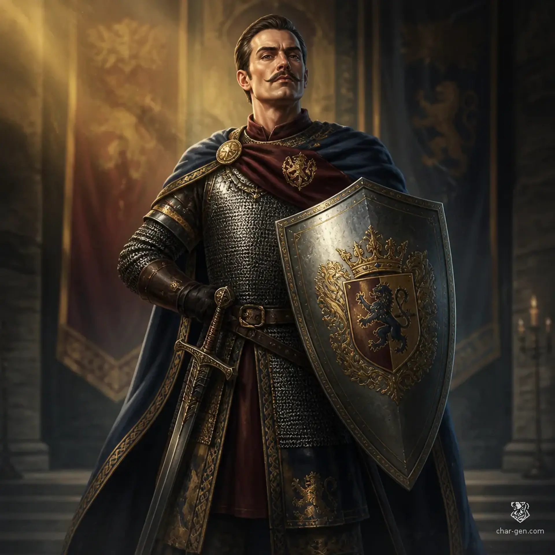 Sir Gineas Garfield III - AI-generated fantasy Character