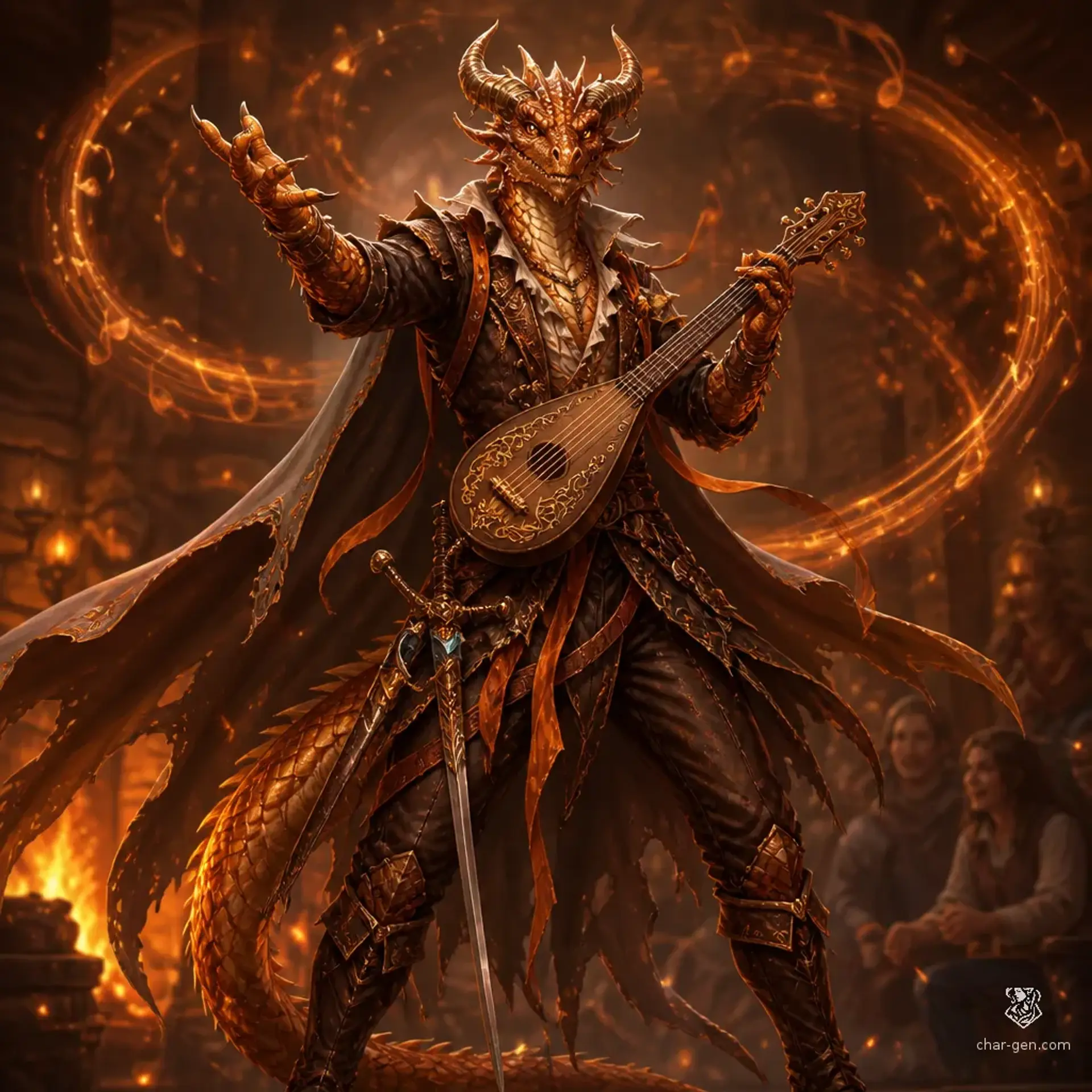 Saelthar Emberchord - AI-generated fantasy Character