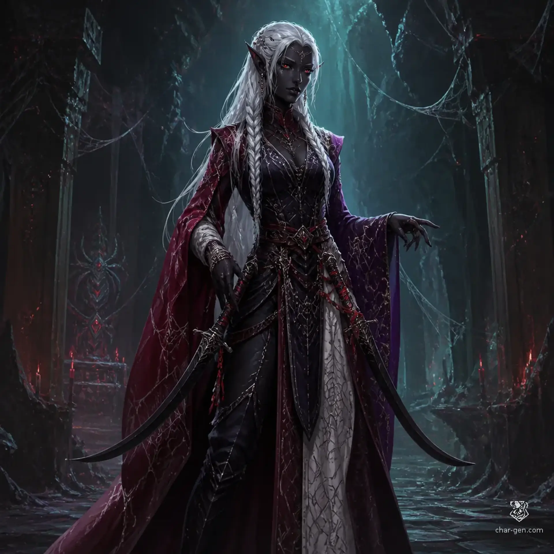 Malice Travra - AI-generated fantasy Character