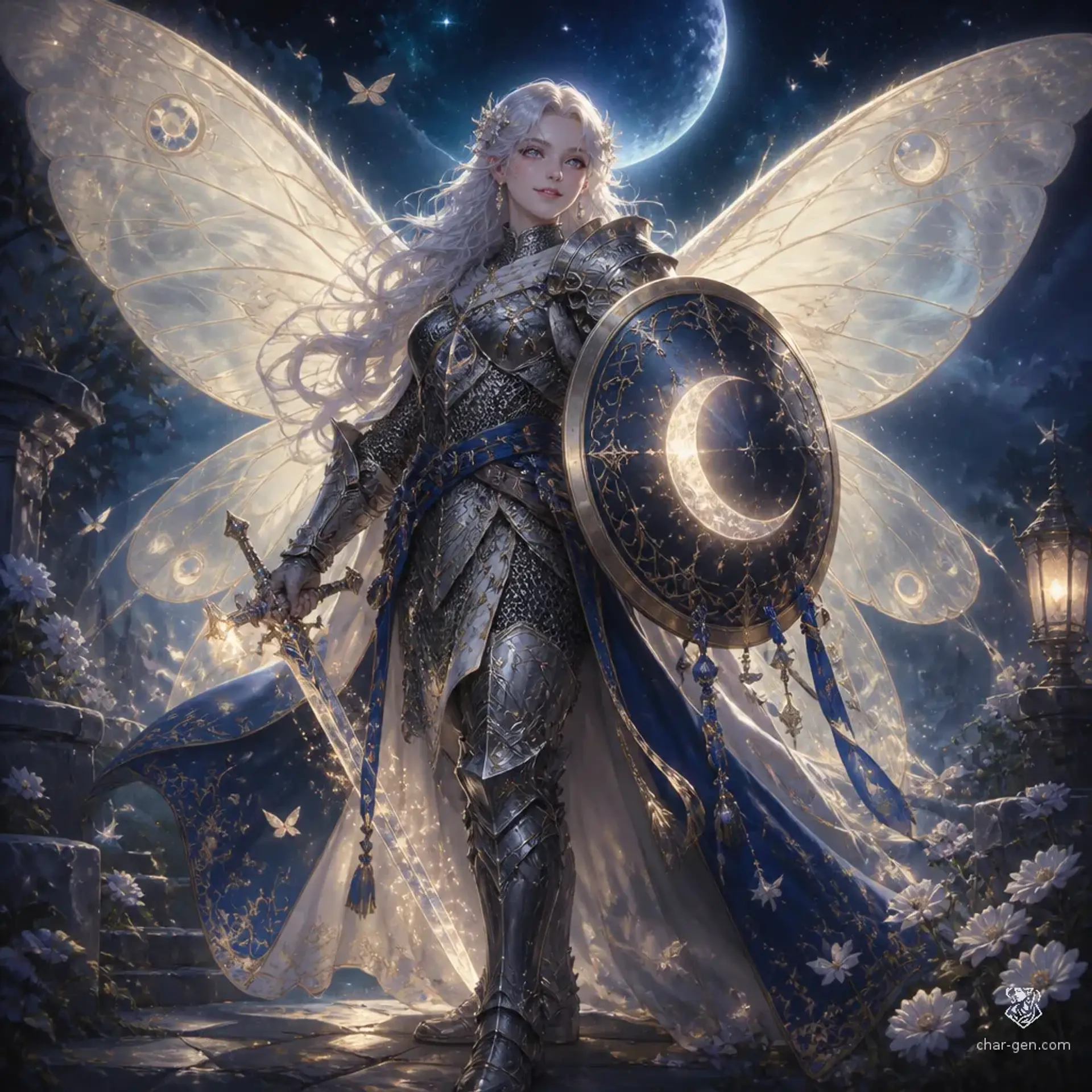 Lunessa Glowwing - AI-generated fantasy Character