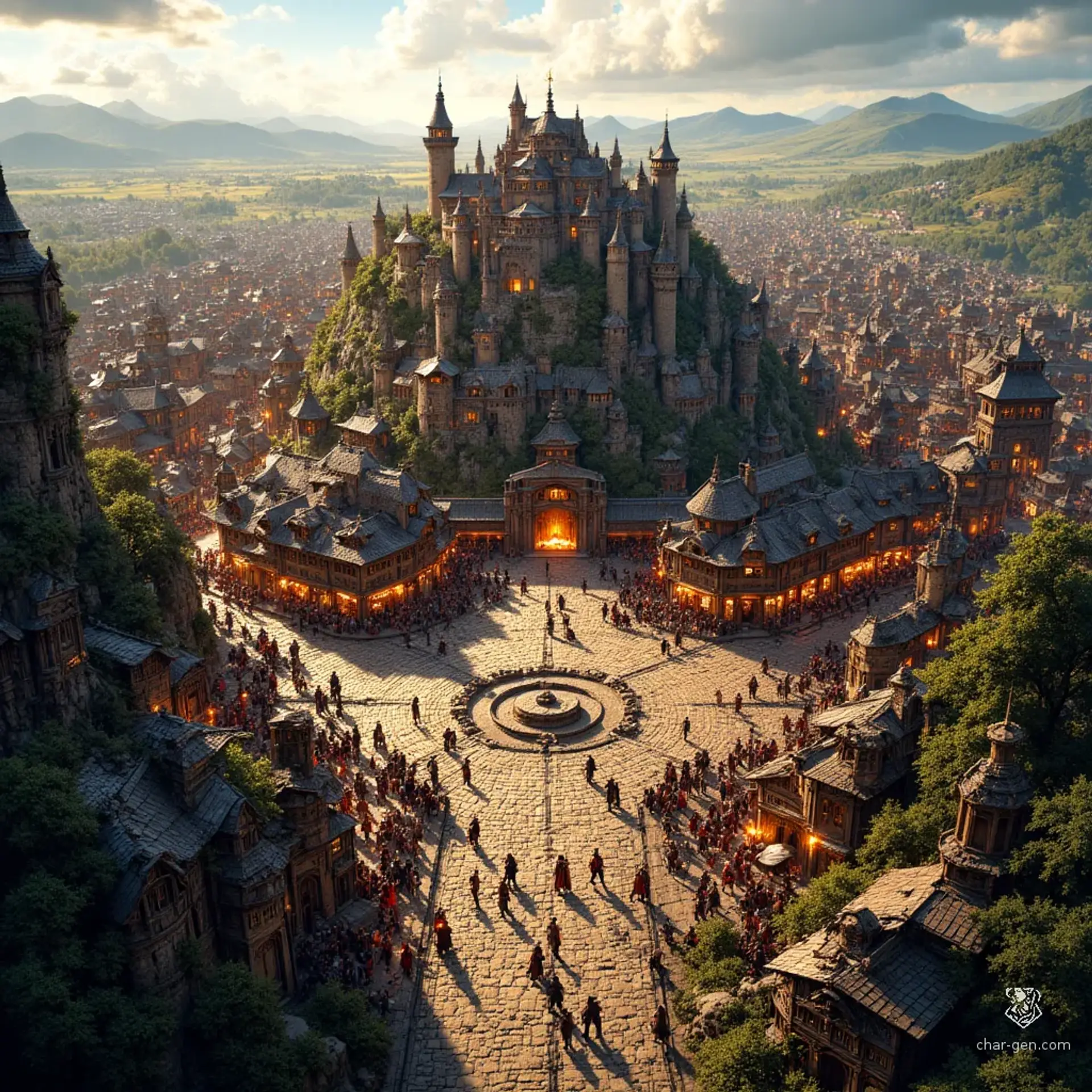 Hystone - AI-generated fantasy Settlement