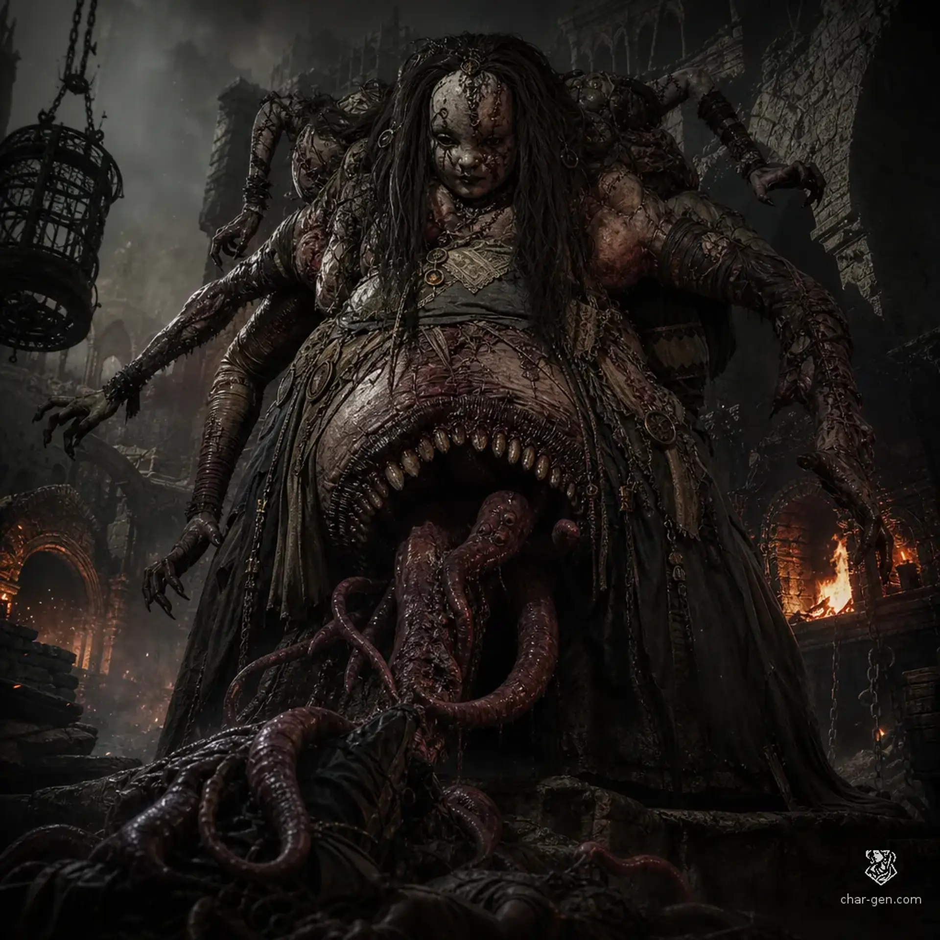 The Mother - AI-generated fantasy Monster