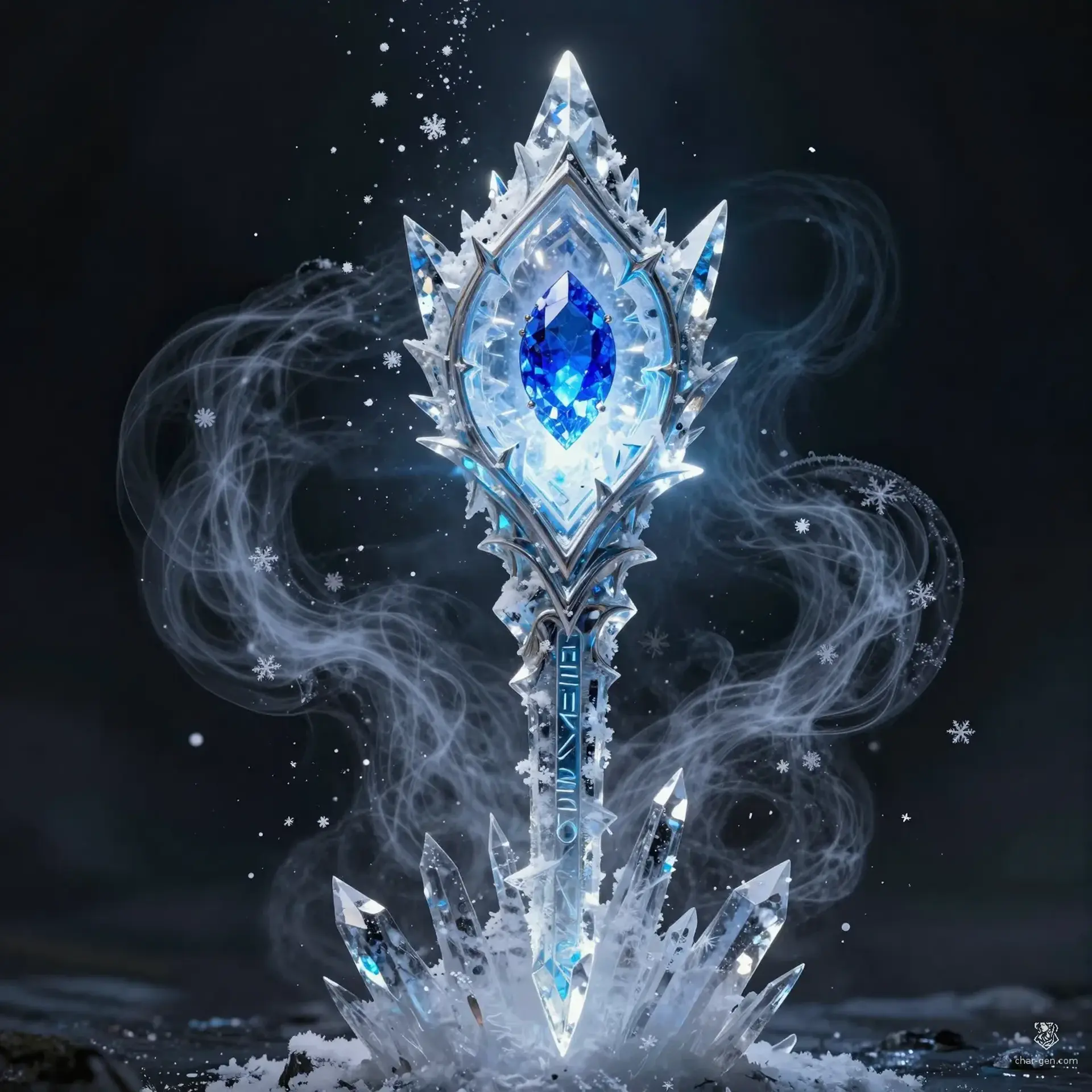 Frostfall Scepter - AI-generated fantasy Magic Item