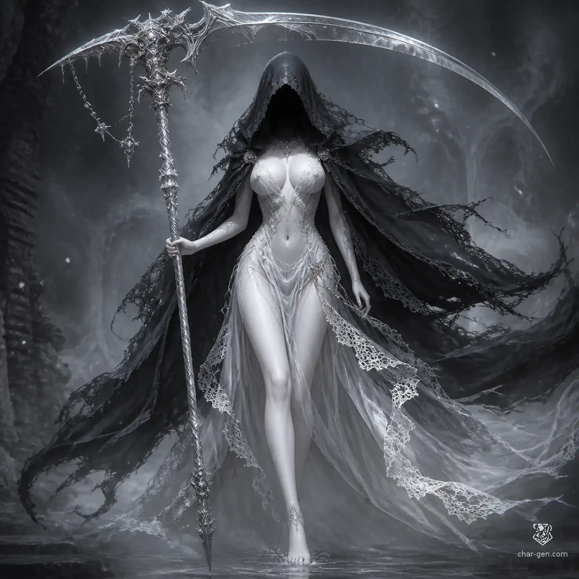 Selene, the Gossamer Tithe - AI-generated fantasy Monster