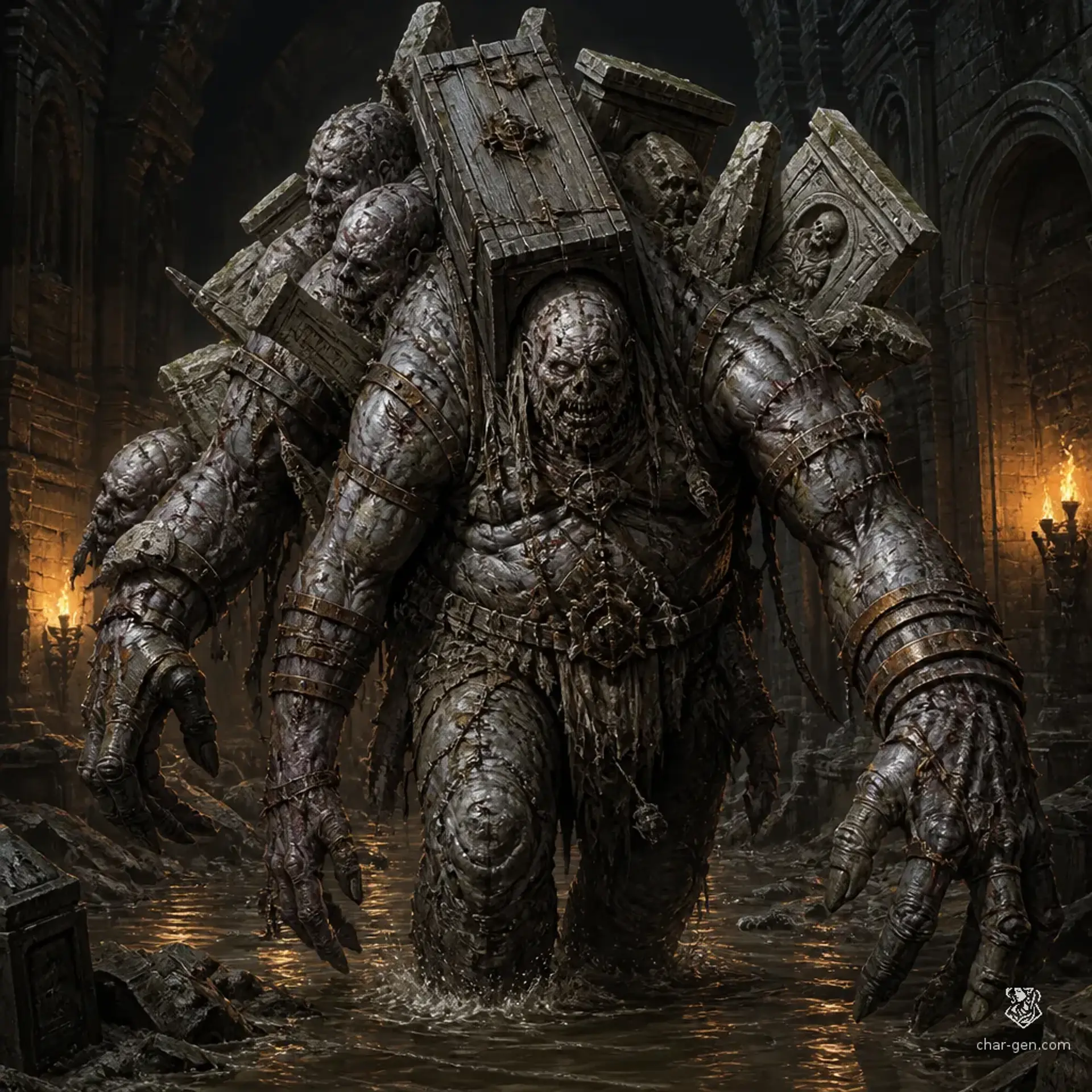 Sepulchral Brute - AI-generated fantasy Monster