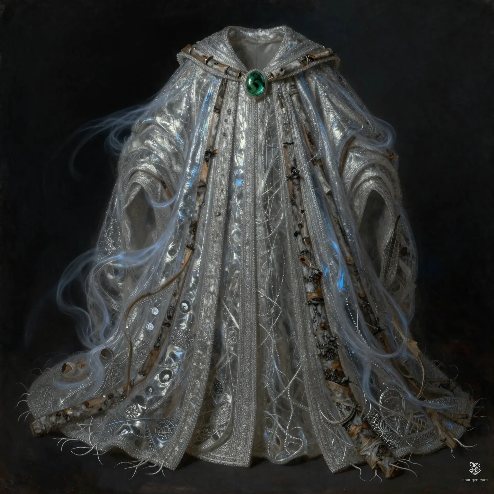 The Mantle of the First Unfinished - AI-generated fantasy Magic Item