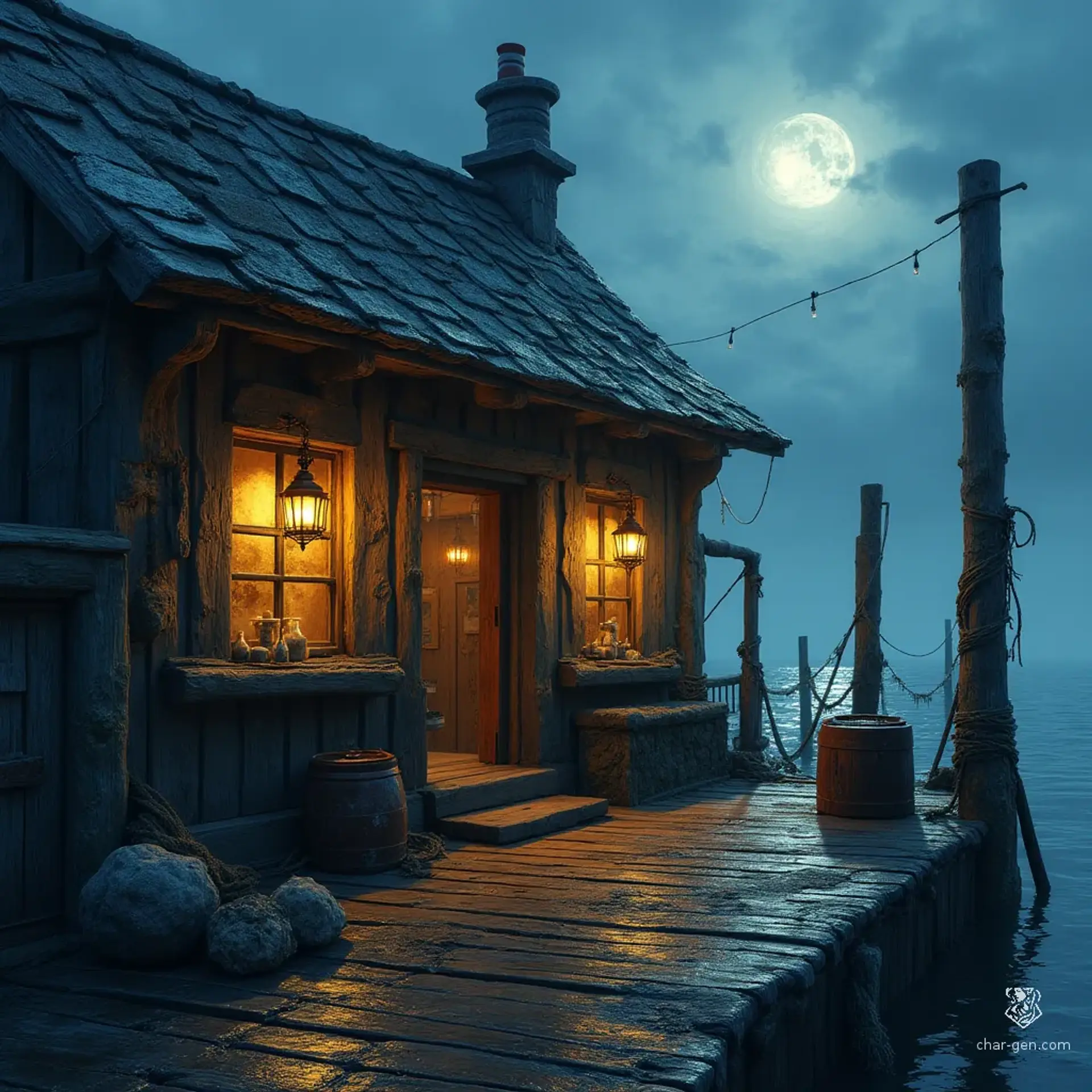 Skum Bryggan - AI-generated fantasy Tavern
