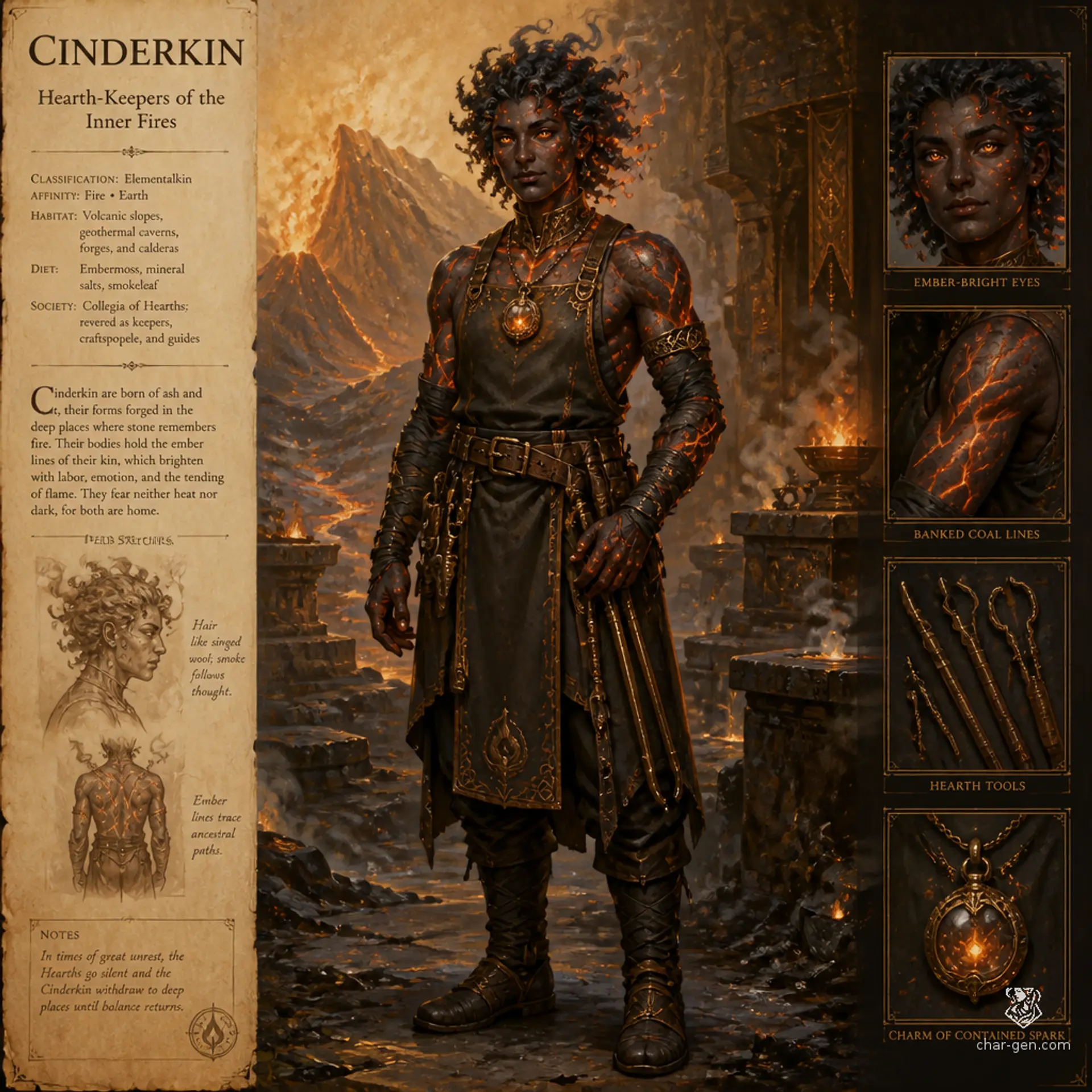 Cinderkin - AI-generated fantasy Species