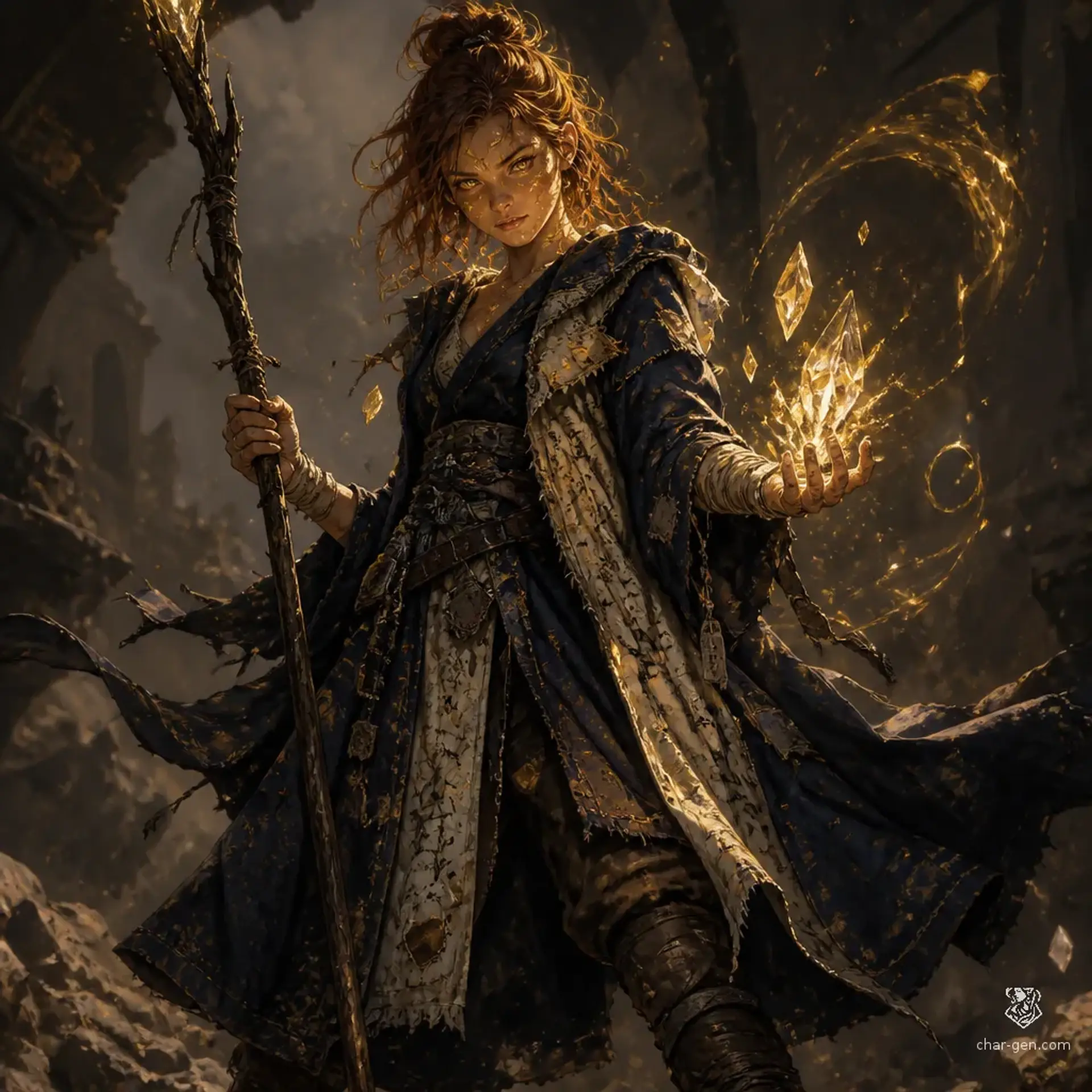 Elara Sunbrook - AI-generated fantasy Character