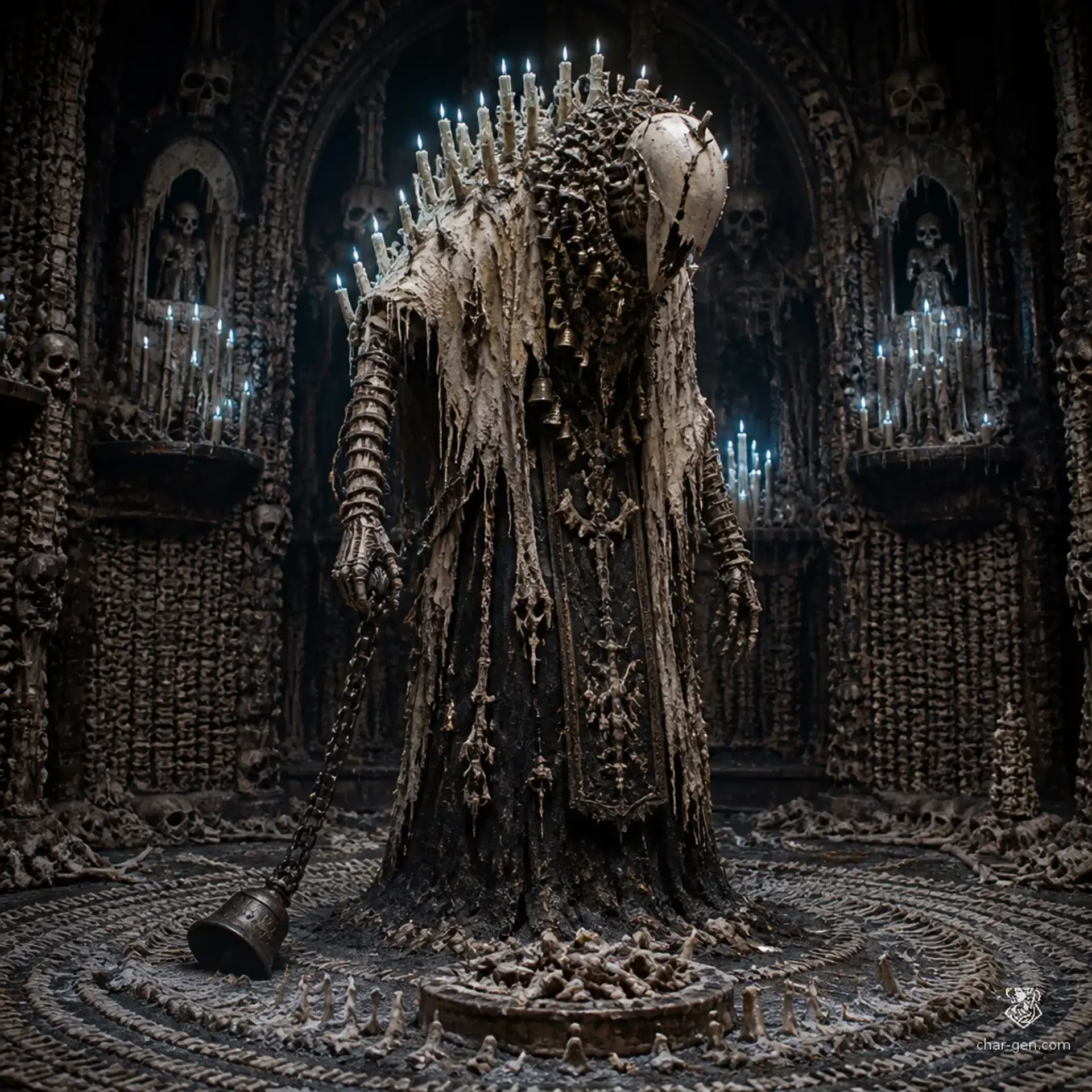 Bell-Devotee Hierophant - AI-generated fantasy Monster