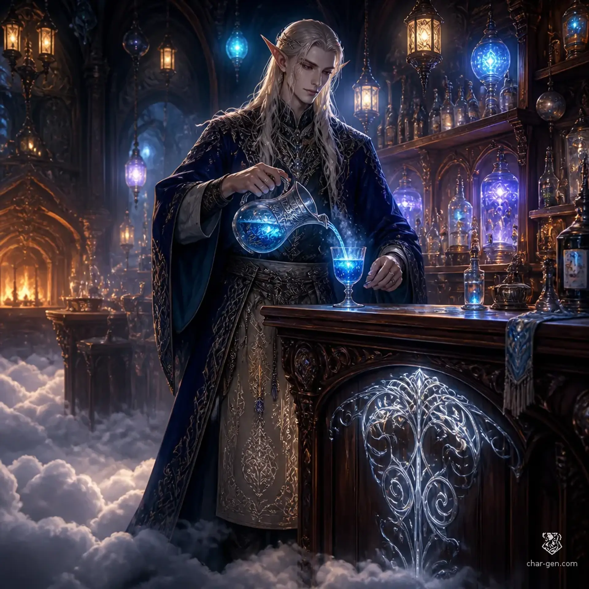 The Silver Leyline - AI-generated fantasy Tavern