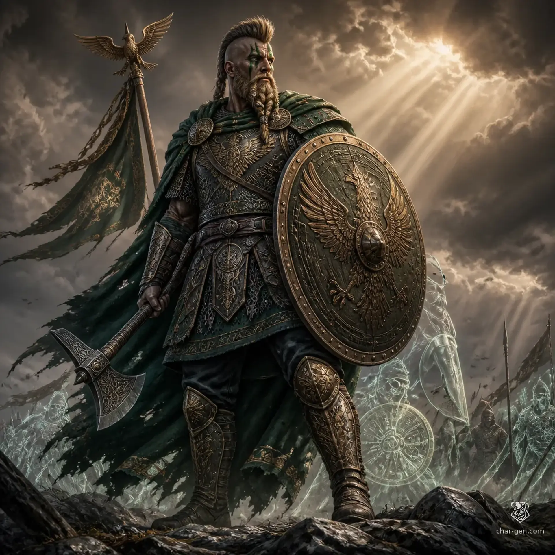 Vokir Salunson - AI-generated fantasy Character
