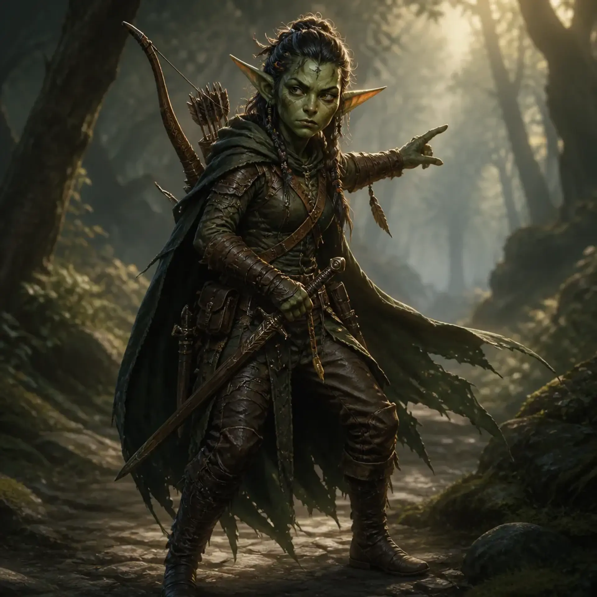 Kezra Moss-Eye - AI-generated fantasy Character