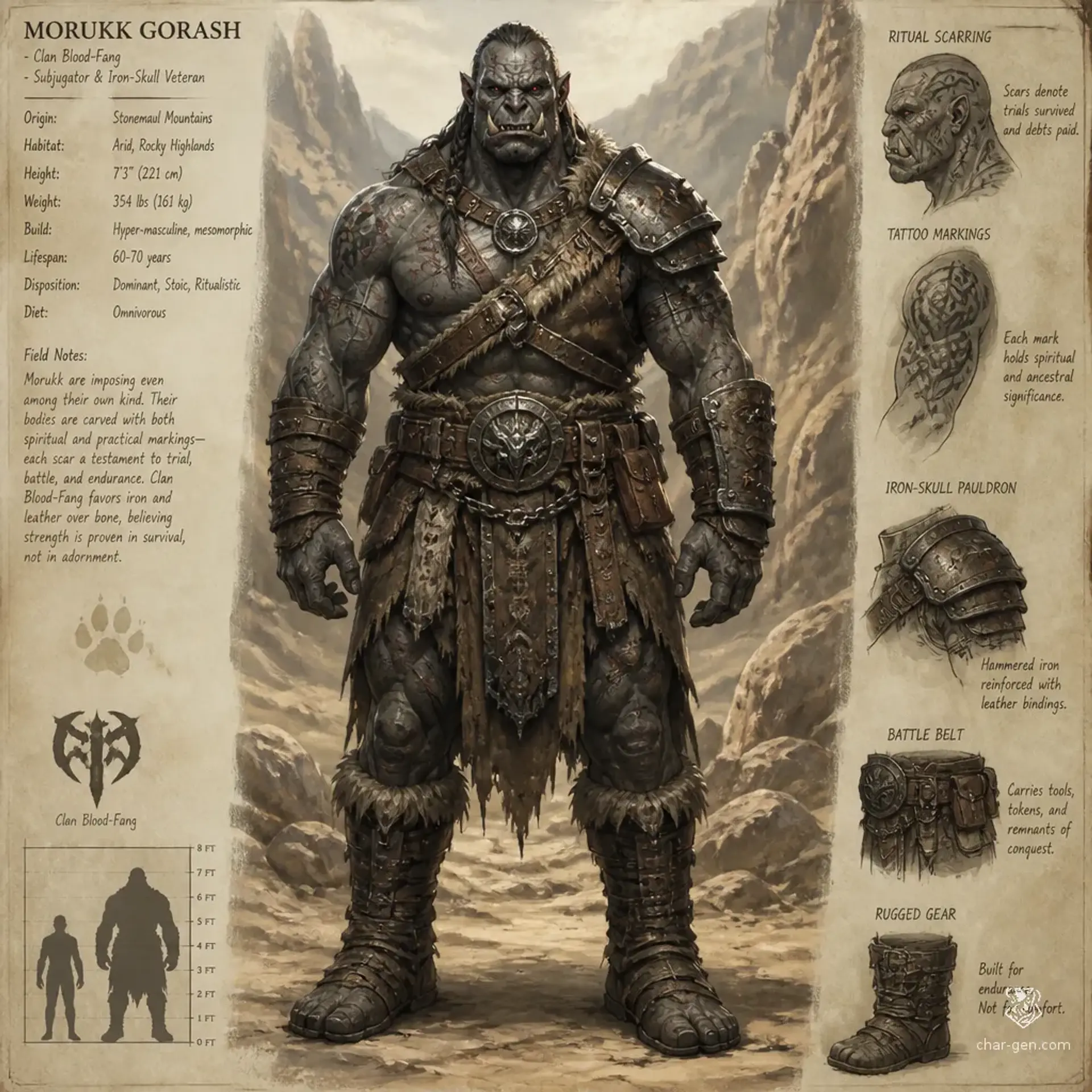 Ironblood Scion - AI-generated fantasy Species
