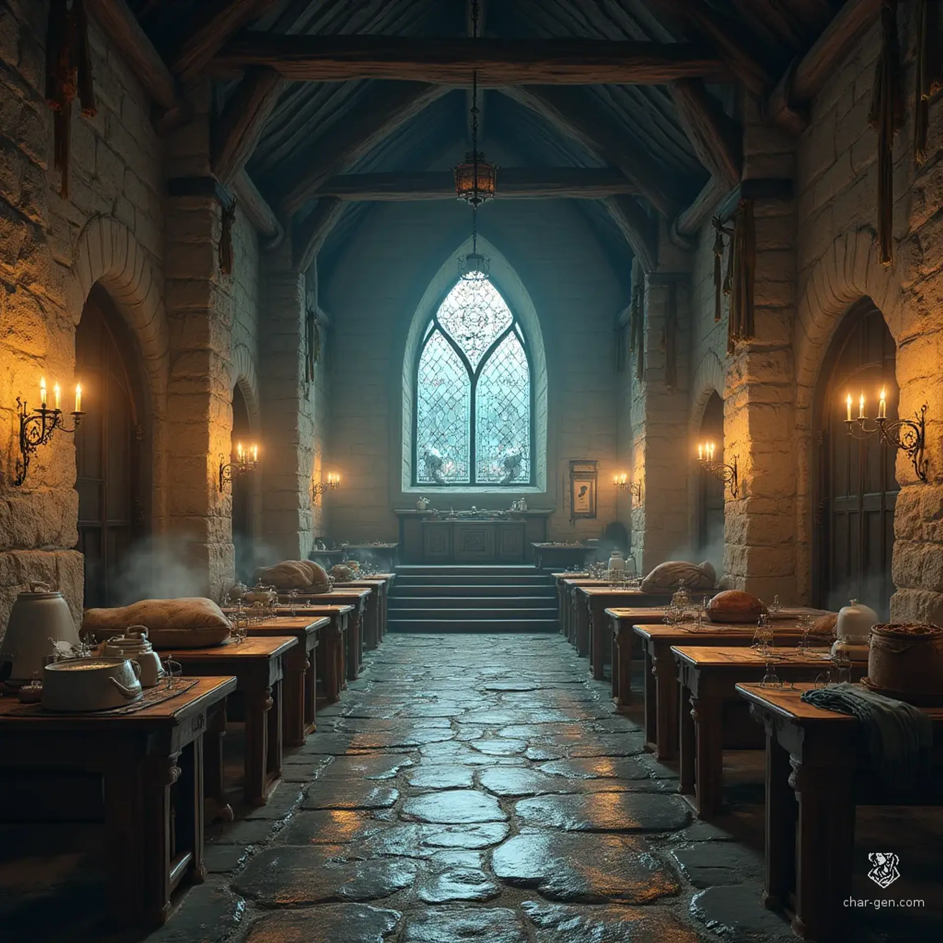 The Siren's Church - AI-generated fantasy Tavern