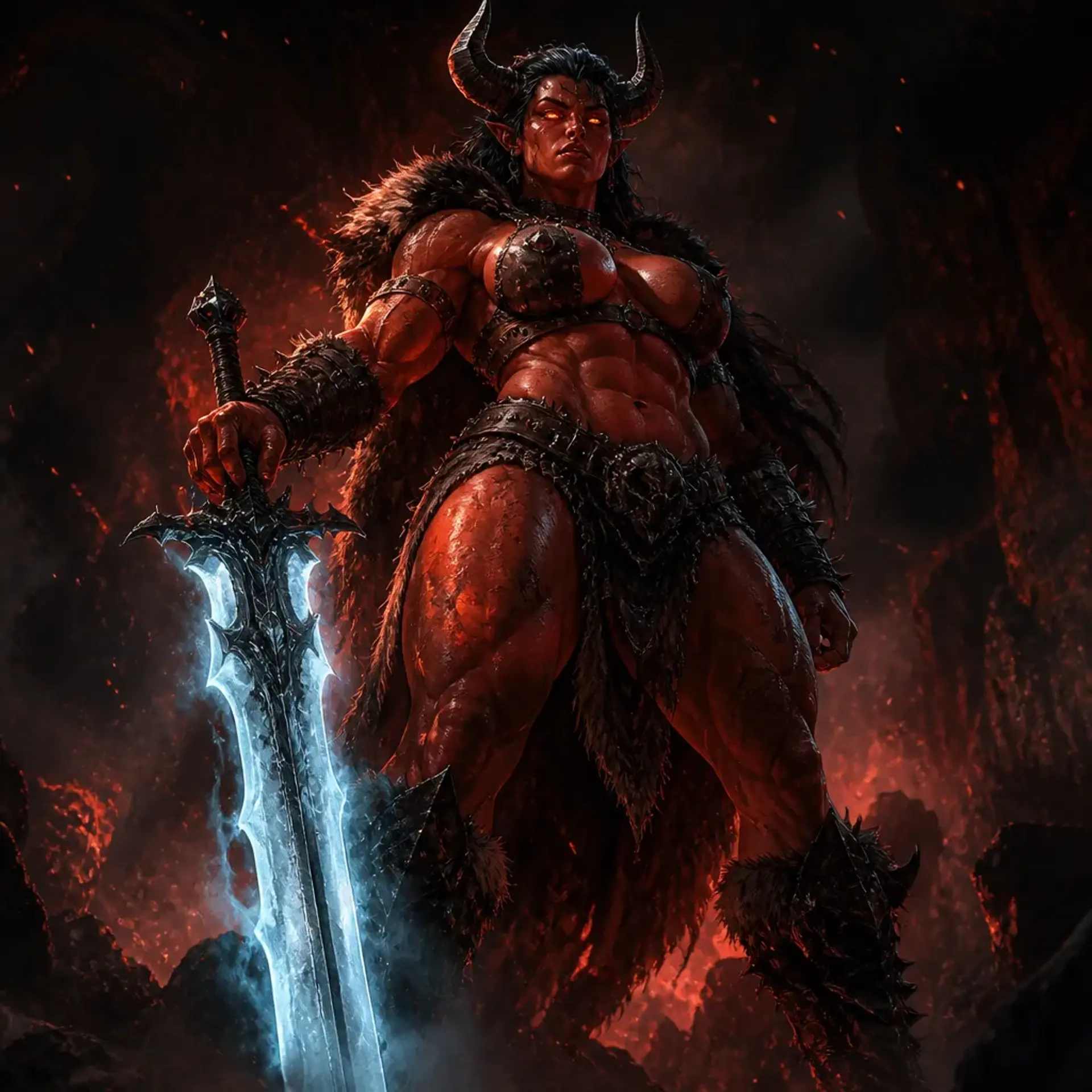 Valerica Red-Soul - AI-generated fantasy Character