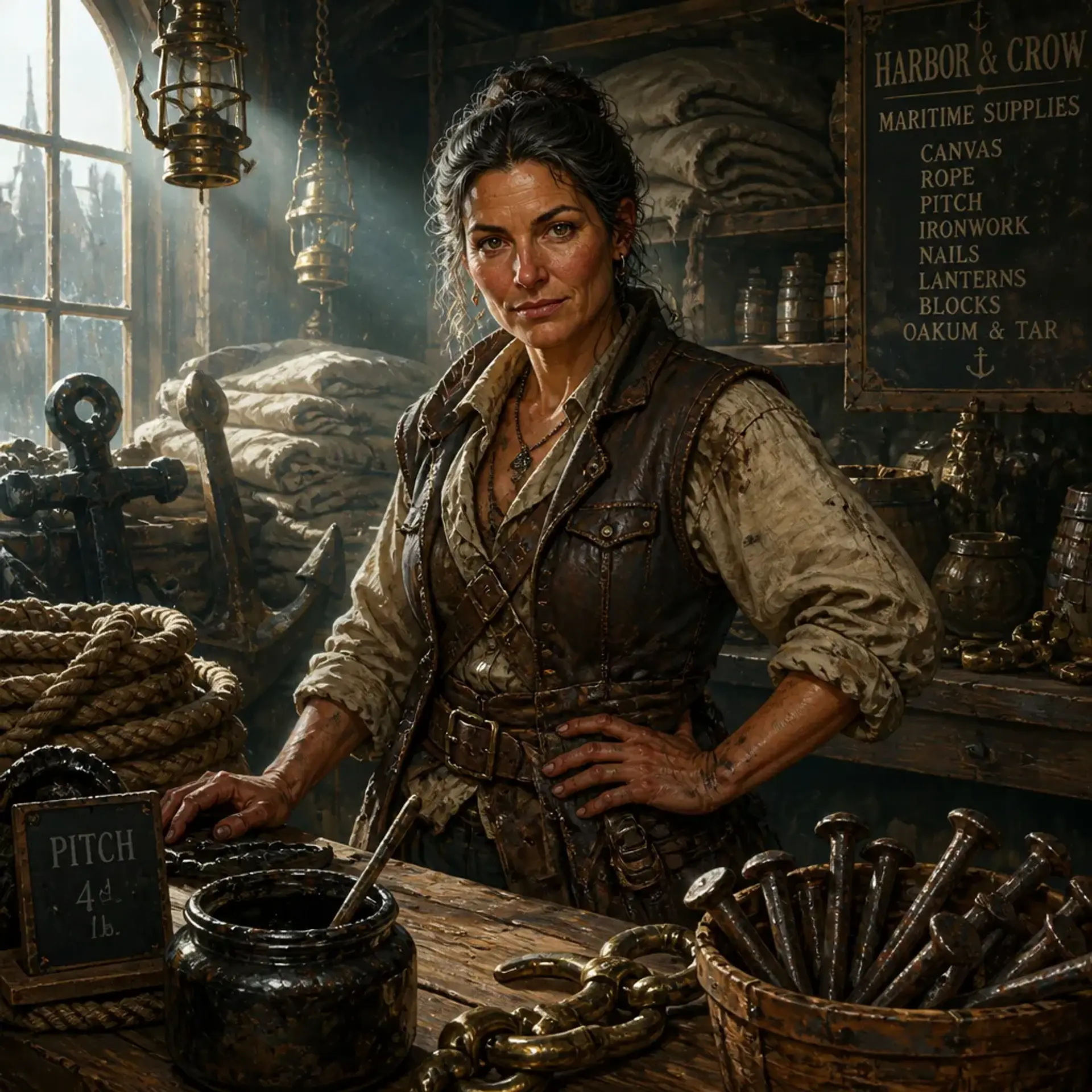 Rivet & Rope Salvage - AI-generated fantasy Shop