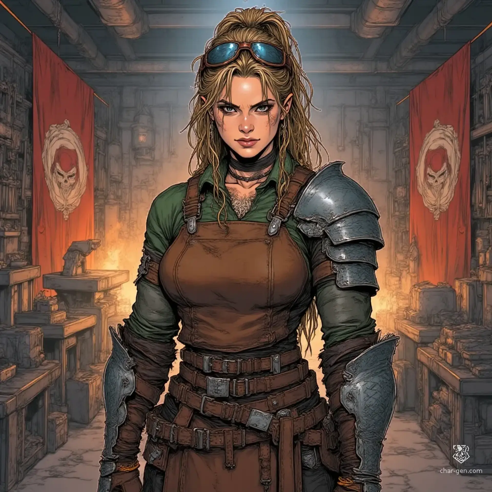 The Hydra's Scales Armory - AI-generated fantasy Shop