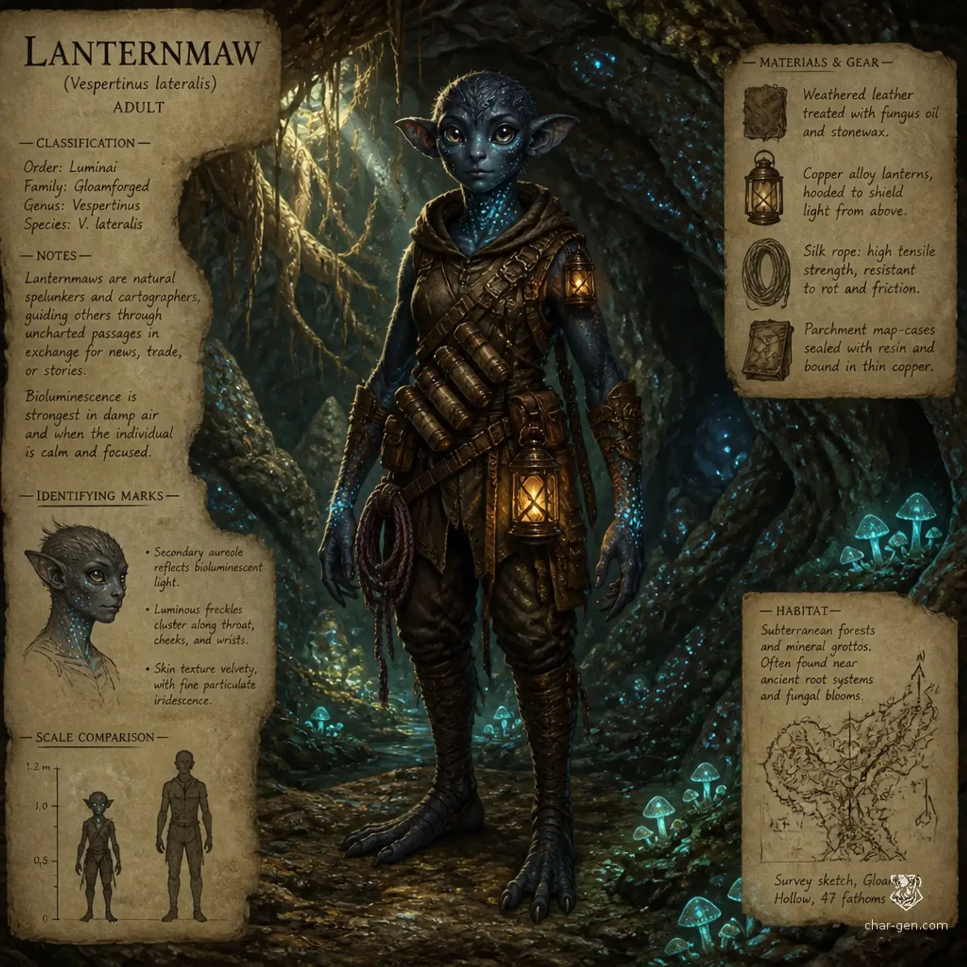 Lanternmaw - AI-generated fantasy Species