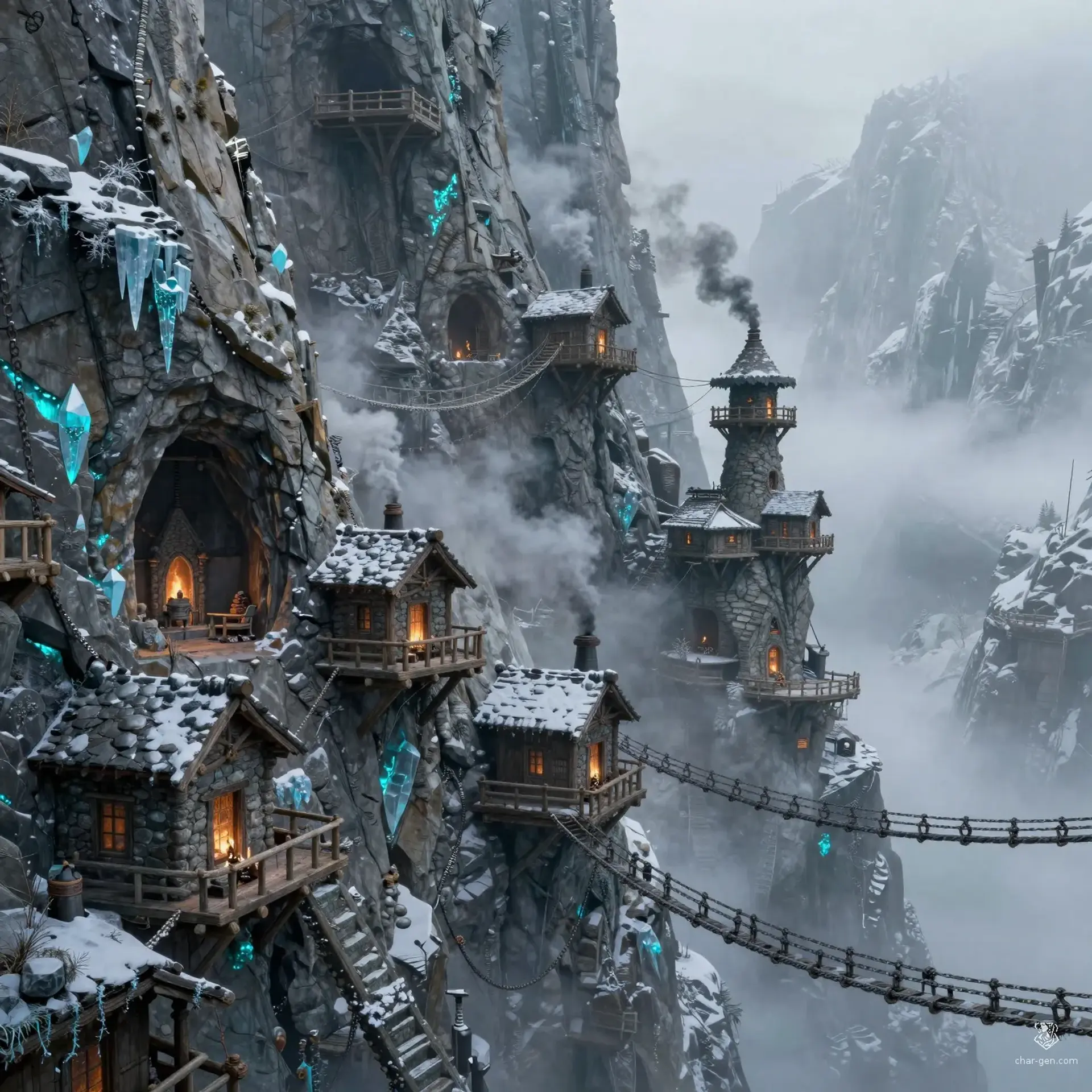 Ironshrike Crest - AI-generated fantasy Settlement