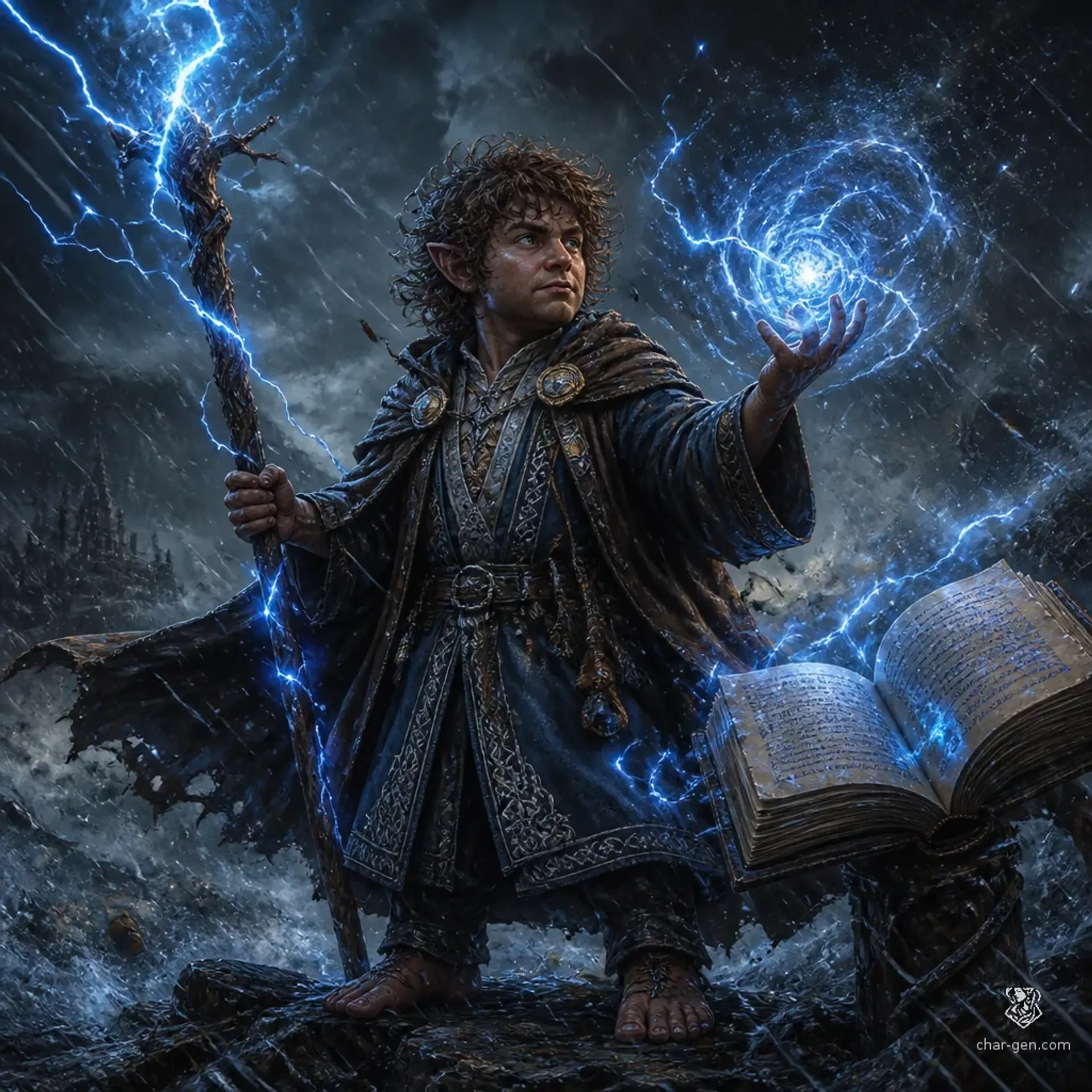 Pierce of Storm and Wind - AI-generated fantasy Character
