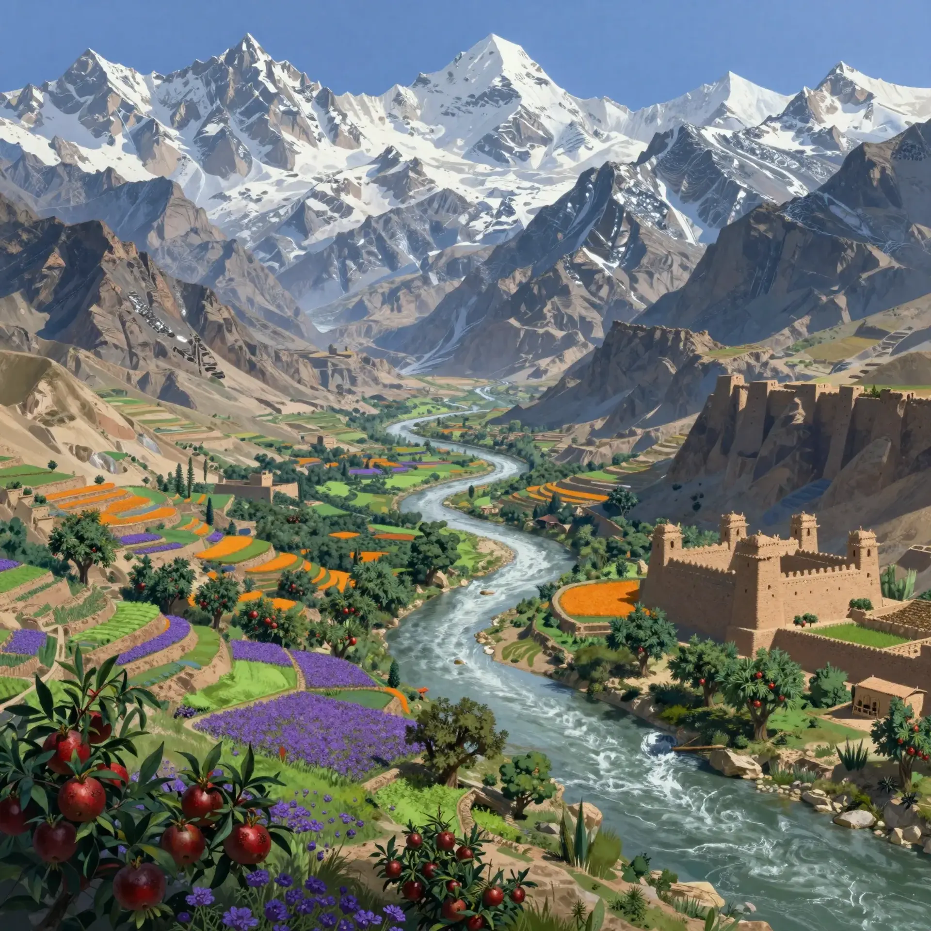 The Lands of Kandahin - AI-generated fantasy Region