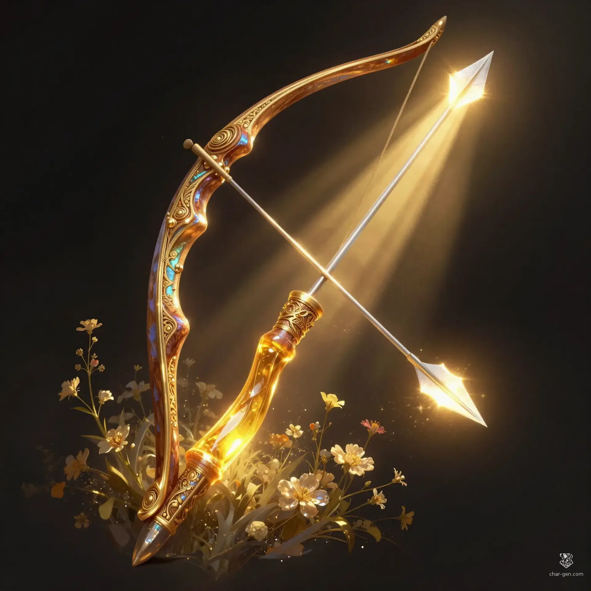 Solkiss Bow - AI-generated fantasy Magic Item