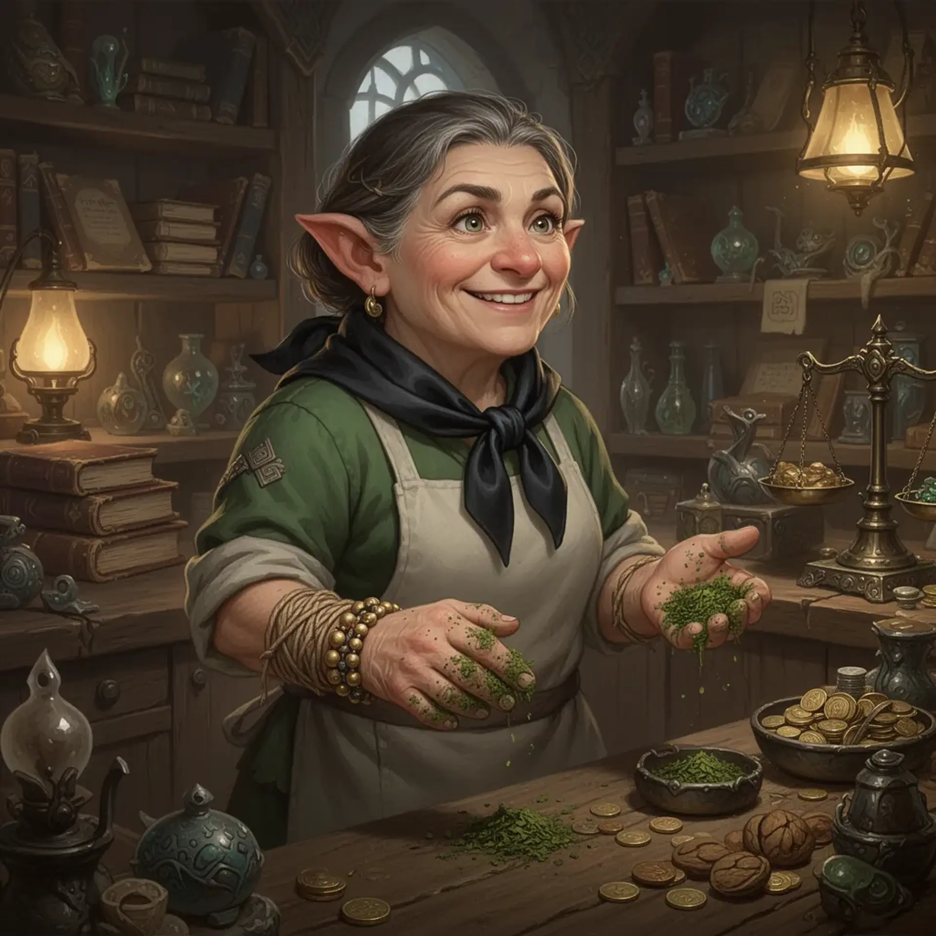 Lysa Green - AI-generated fantasy NPC